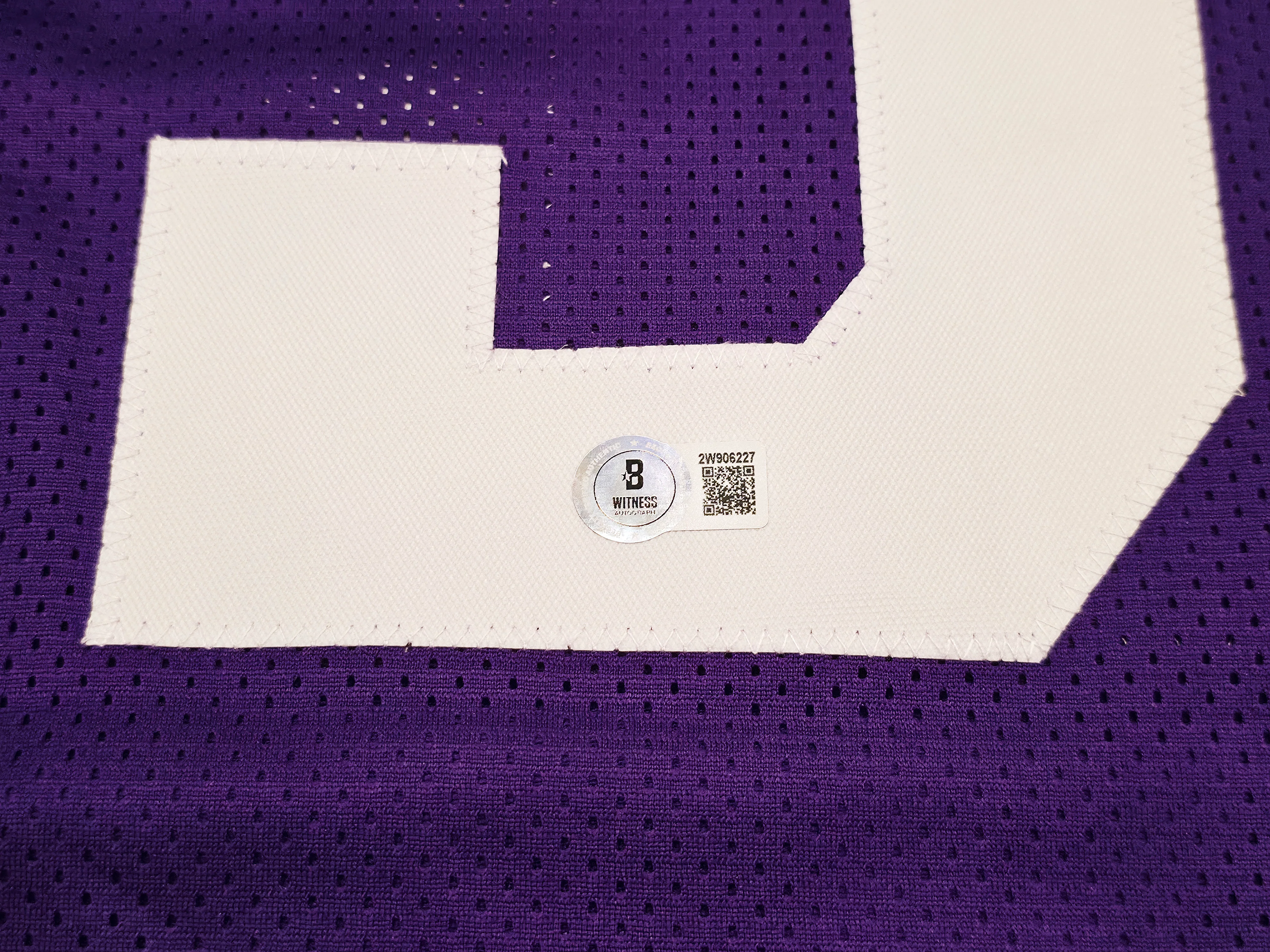 Washington Huskies Michael Penix Jr. Autographed Purple Jersey Beckett BAS Witness Stock #242574 - Image 5