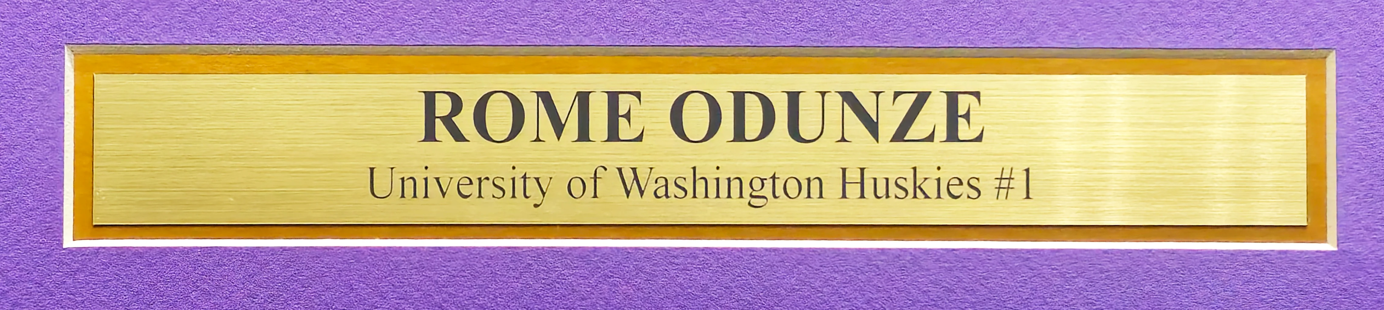 Washington Huskies Rome Odunze Autographed Framed Purple Jersey Beckett BAS Witness Stock #234602 - Image 5