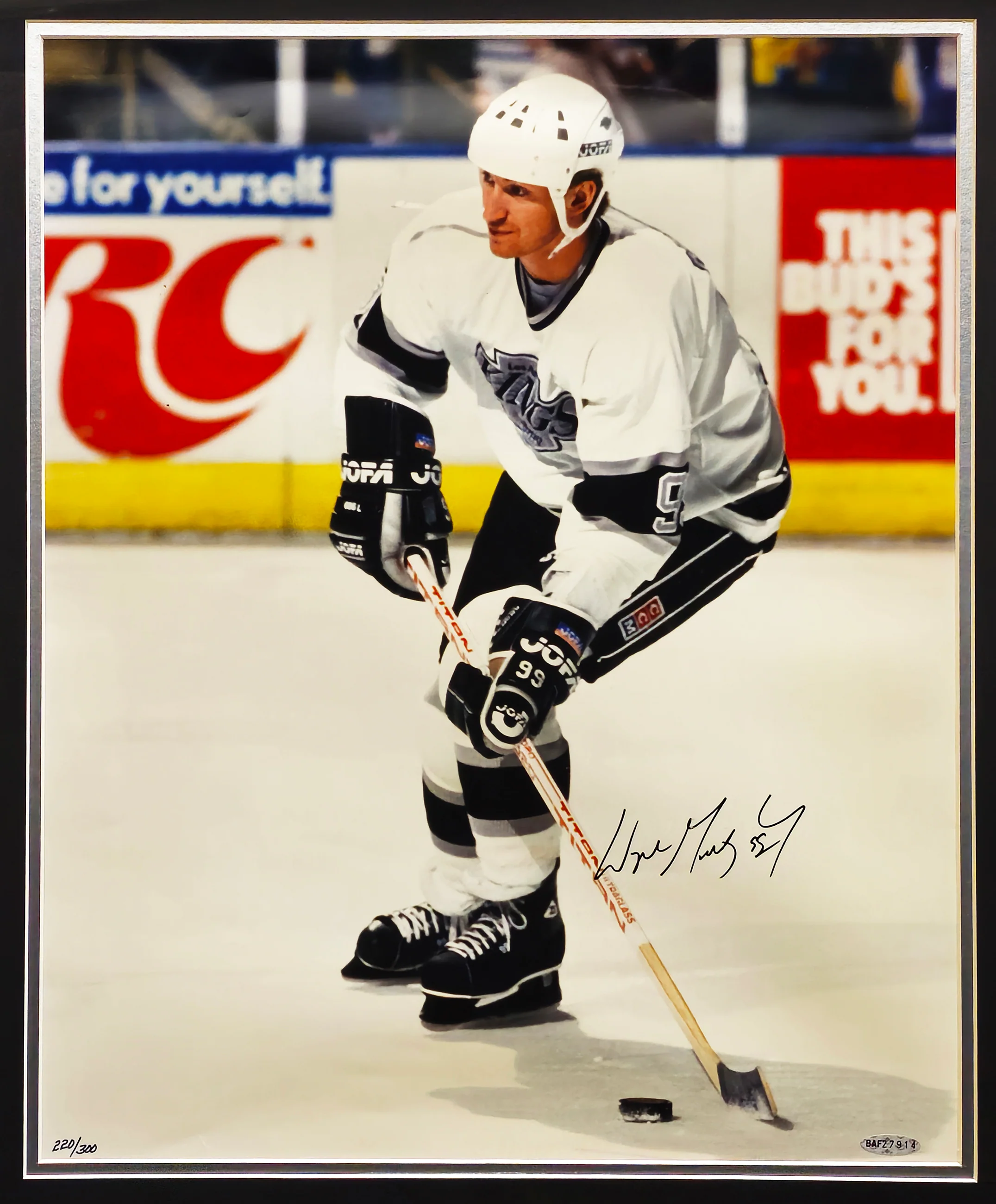 Wayne Gretzky Autographed Framed 16x20 Photo Los Angeles Kings "99" UDA Holo #BAF27914 - Image 2