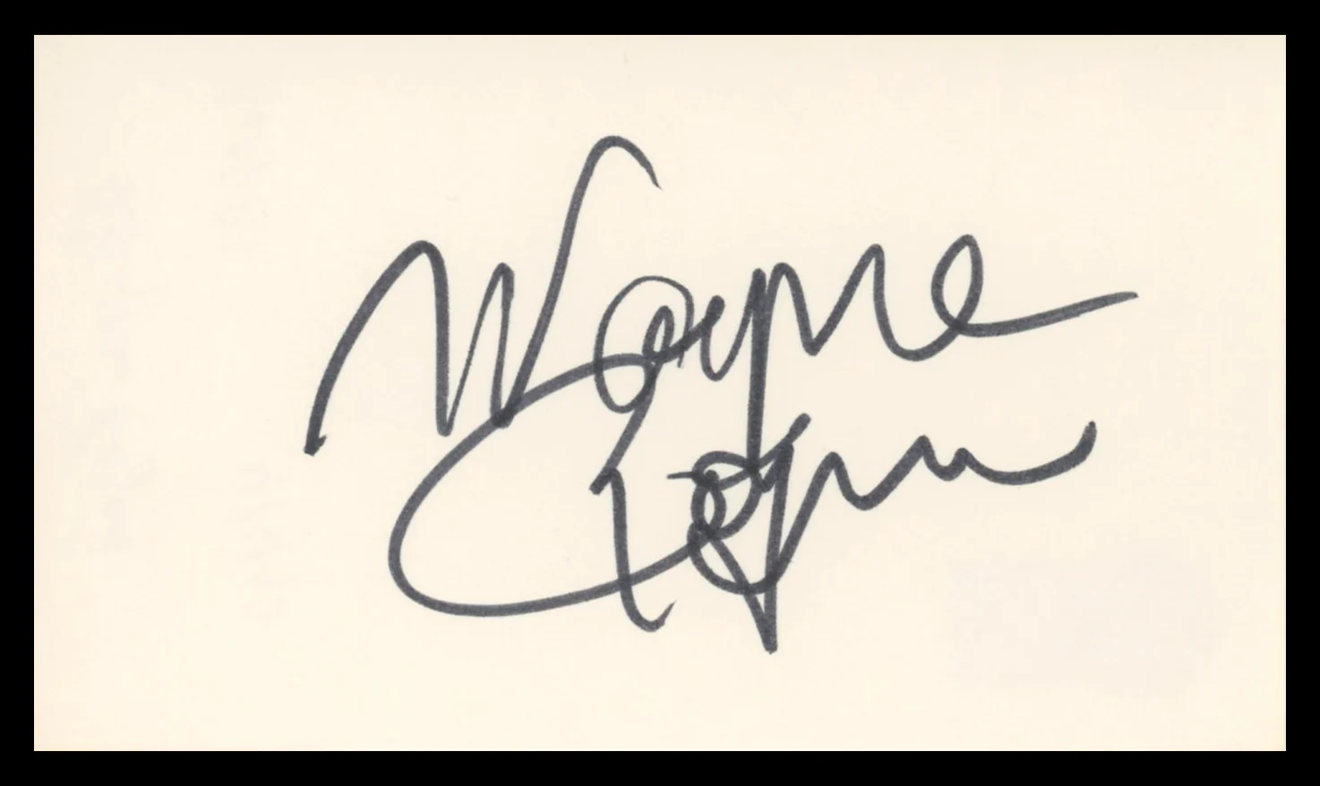 Wayne Rogers M*A*S*H Authentic Signed 3x5 Index Card Autographed BAS #BV03150