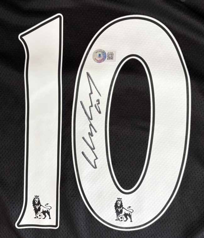 Wayne Rooney Signed Manchester United Black Nike Soccer Jersey BAS - Image 2