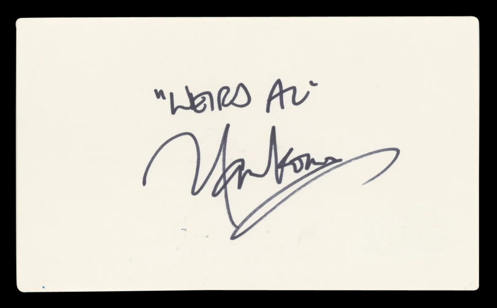 Weird Al Yankovic Authentic Signed 3x5 Index Card Autographed BAS #BQ67768 - Image 2