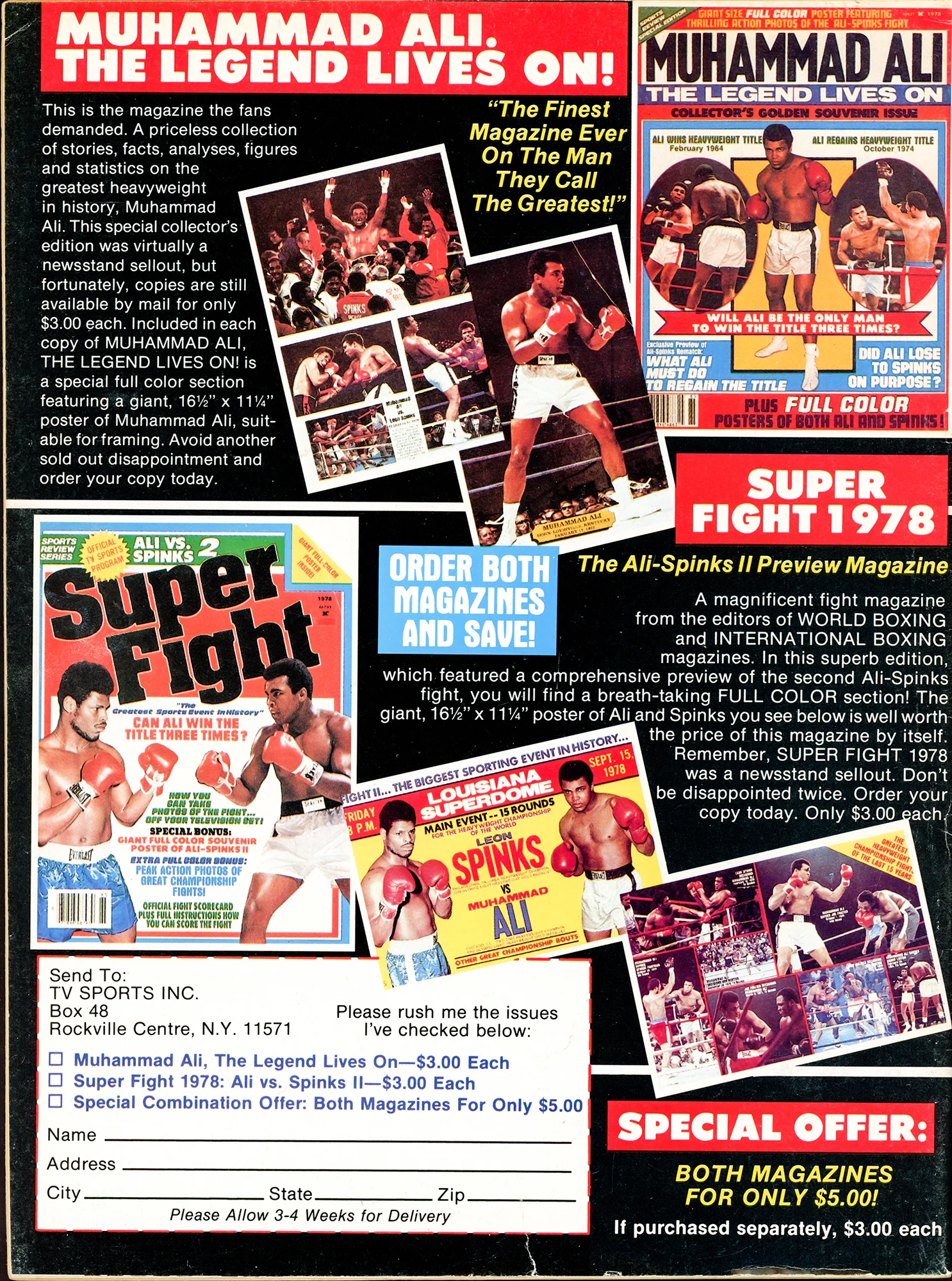 Wilfredo Gomez & Gerry Cooney Autographed International Boxing Magazine Beckett BAS #BH29305 - Image 2