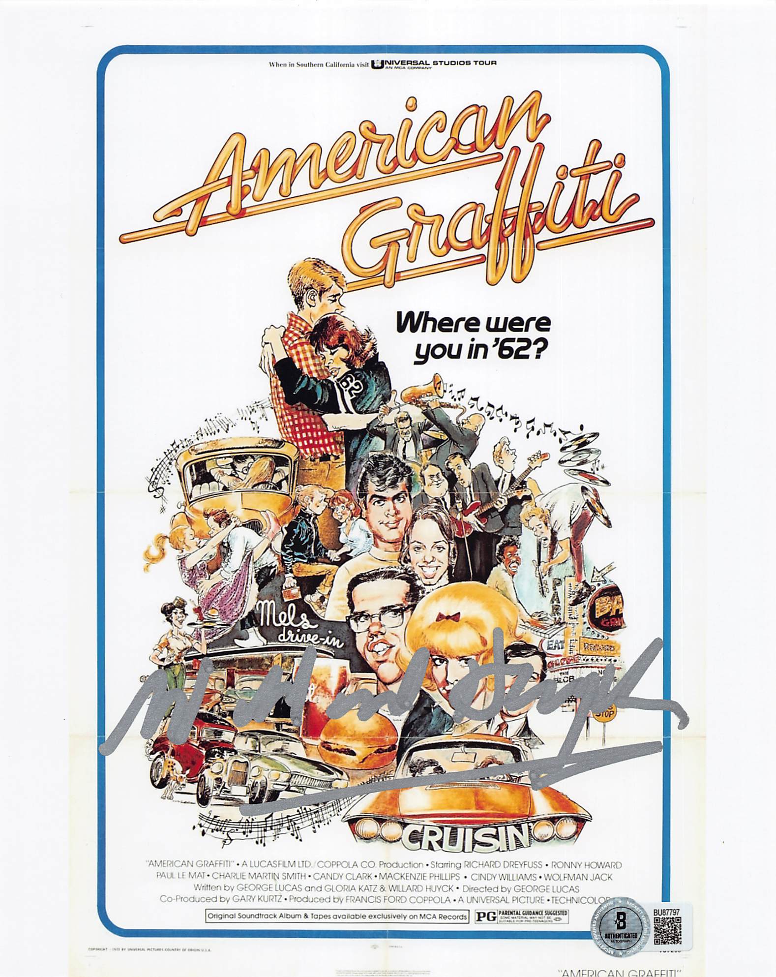 Willard Huyck American Graffiti Authentic Signed 8x10 Photo BAS #BU87797 - Image 2