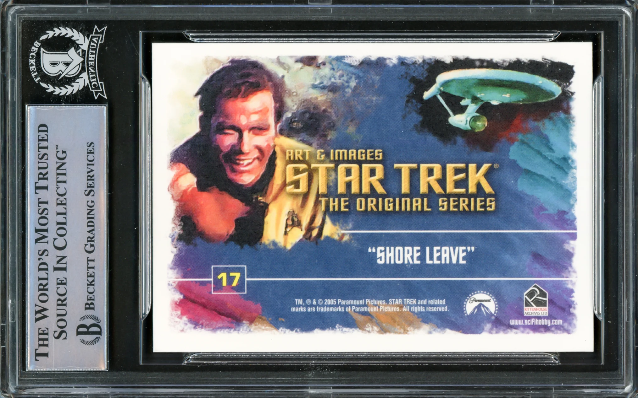 William Shatner Autographed 2005 Rittenhouse Art & Images Card #17 Star Trek Captain Kirk The Original Series Beckett BAS #16581134 - Image 2