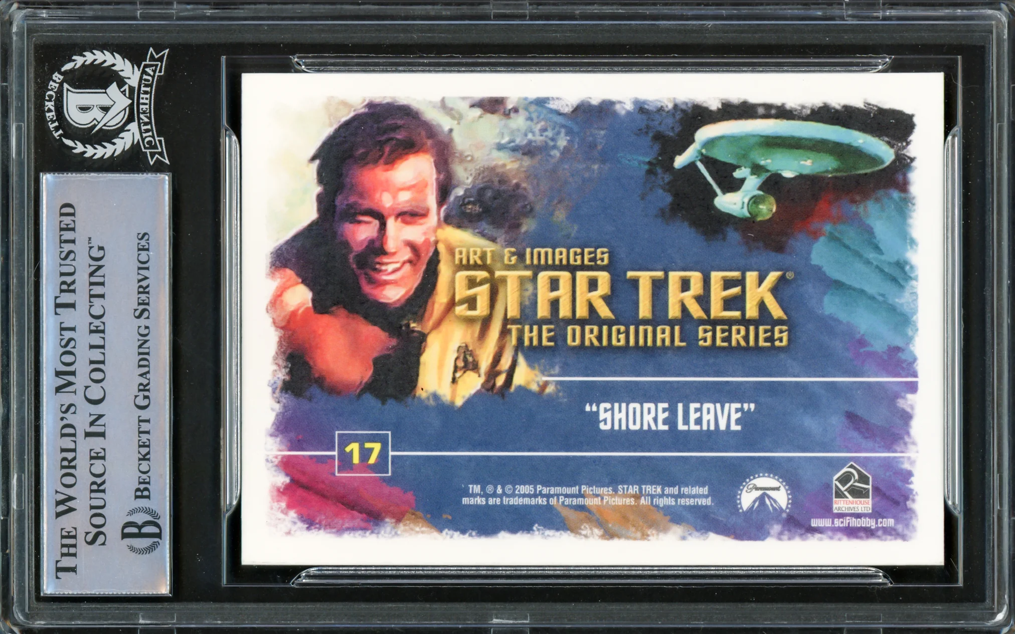 William Shatner Autographed 2005 Rittenhouse Art & Images Card #17 Star Trek Captain Kirk The Original Series Beckett BAS #16581135 - Image 2