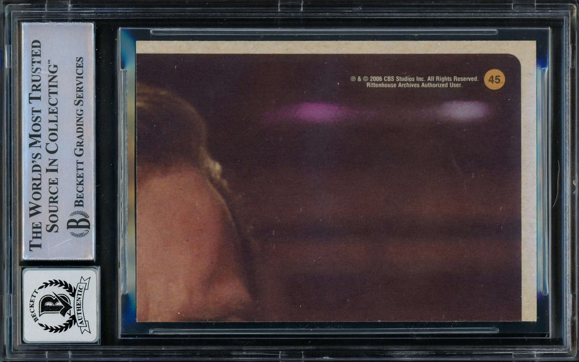William Shatner Autographed 2006 Rittenhouse Card #45 Star Trek Captain Kirk Auto Grade Gem Mint 10 The Original Series 40th Anniversary Beckett BAS #16580840 - Image 2