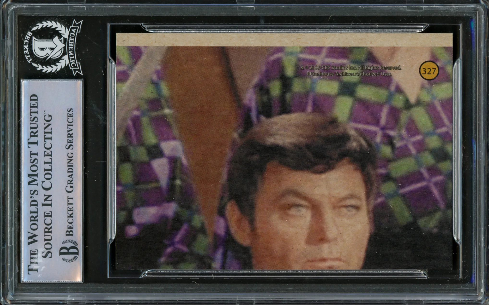 William Shatner Autographed 2009 Rittenhouse Card #327 Star Trek Captain Kirk The Original Series 40th Anniversary Beckett BAS #16581153 - Image 2