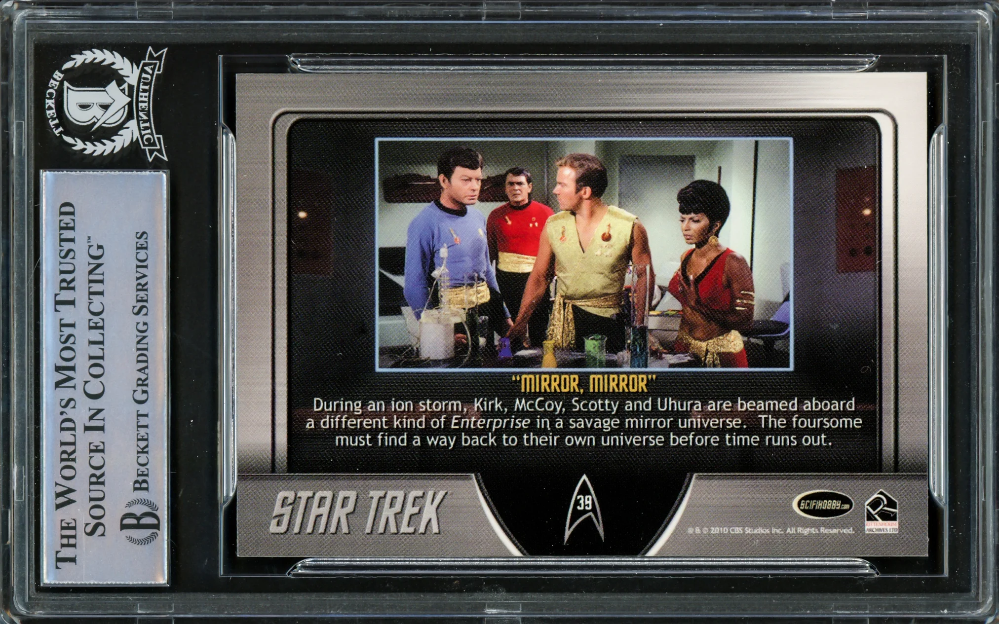 William Shatner Autographed 2010 Rittenhouse Card #39 Star Trek Captain Kirk Beckett BAS #16581157 - Image 2