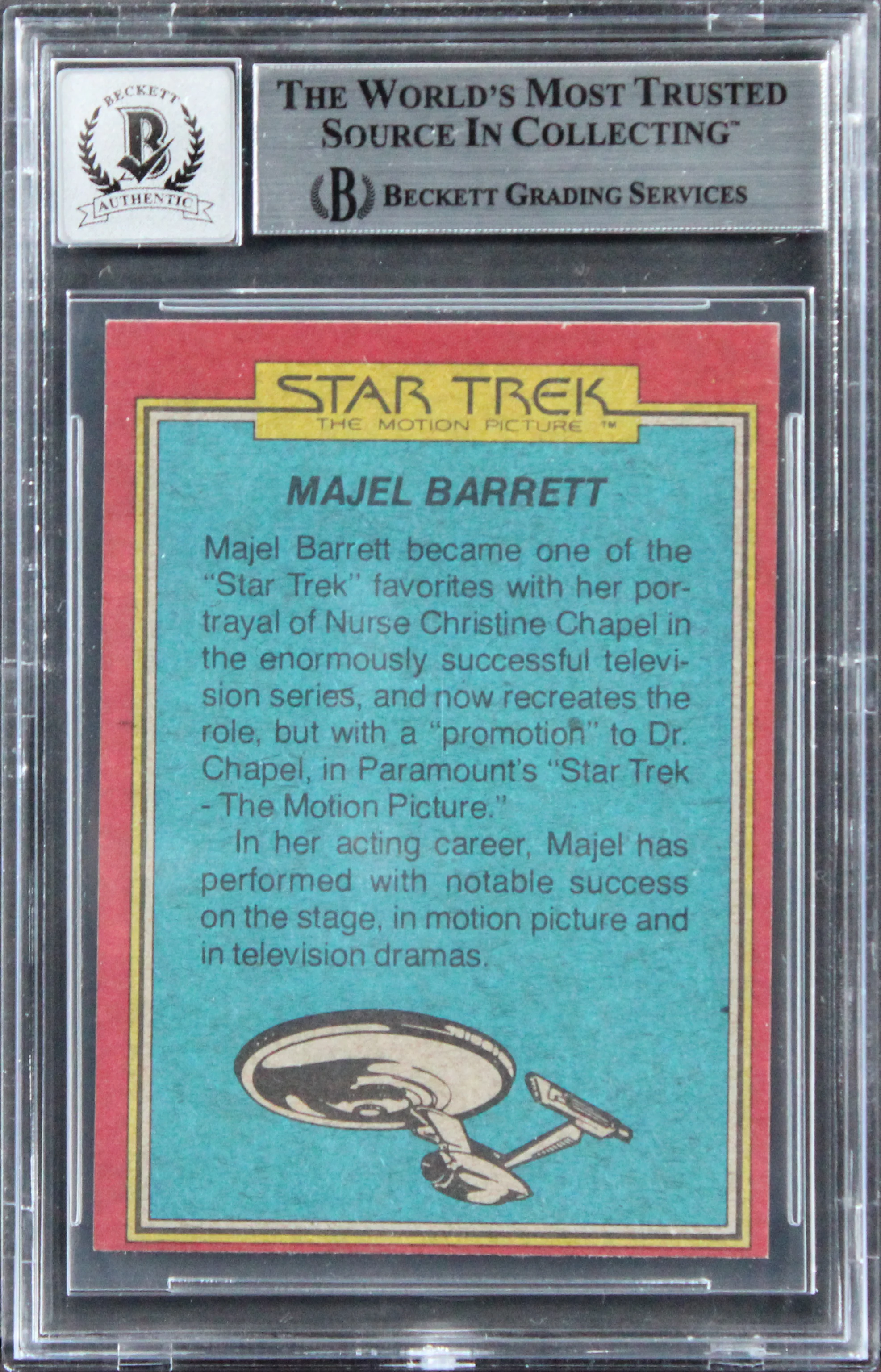 William Shatner Signed 1979 Star Trek #63 Star Explorer Card Auto 10! BAS Slab - Image 3