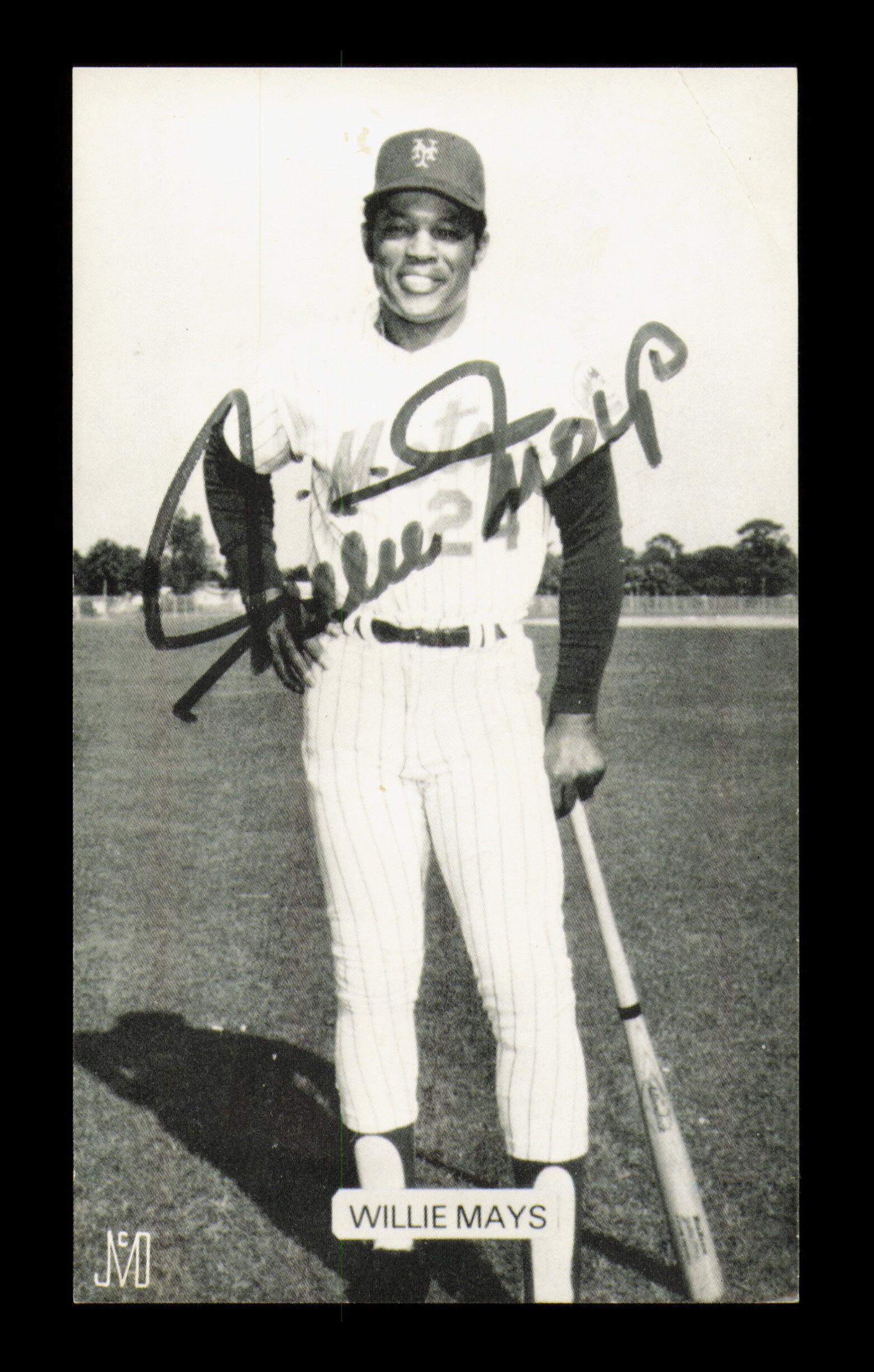 Willie Mays Autographed 3.5x5.5 Postcard New York Mets "Best Wishes" Beckett BAS #AE07495 - Image 2