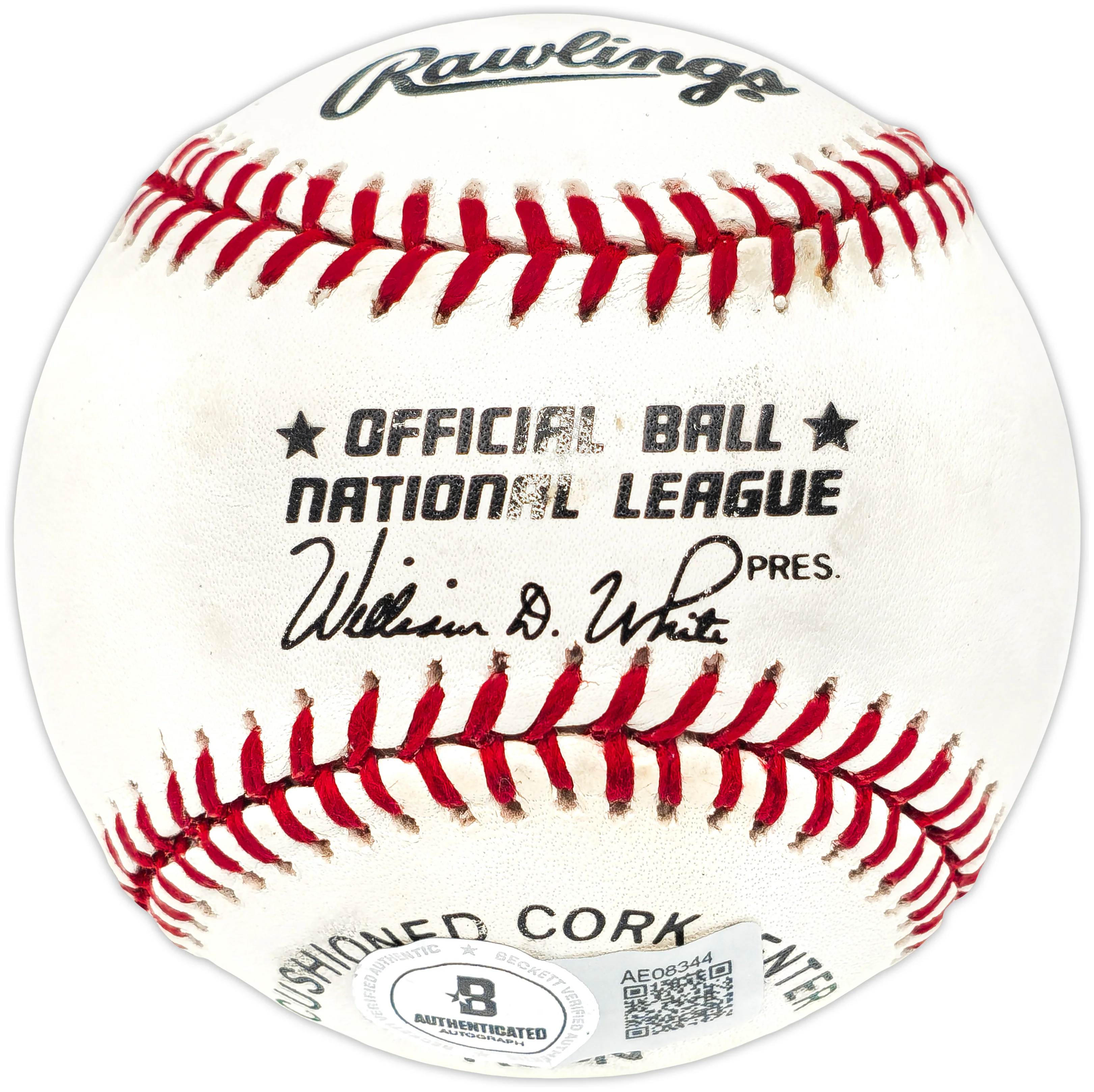 Willie Mays Autographed Official NL Baseball San Francisco Giants Beckett BAS #AE08344 - Image 2