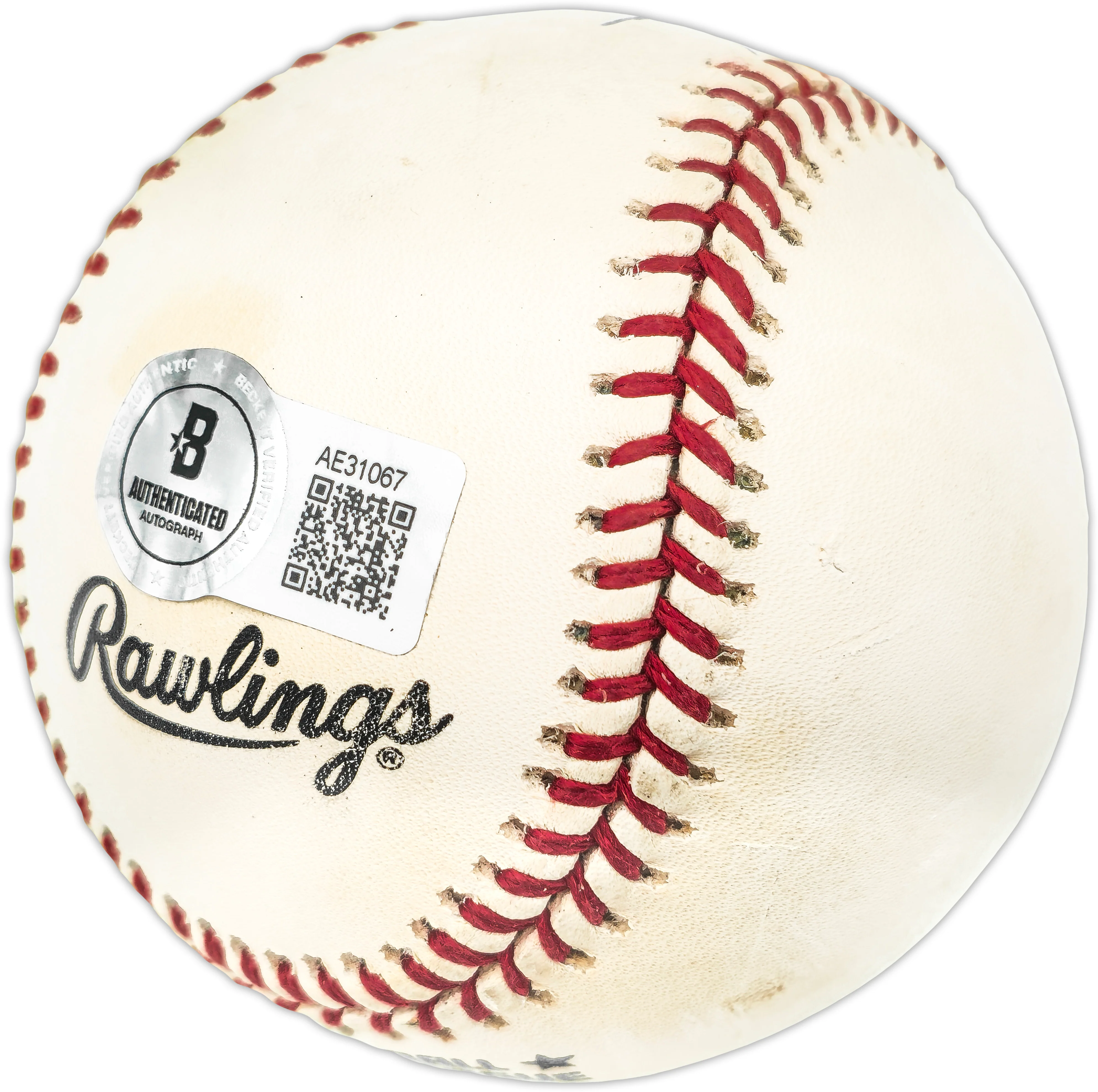 Willie Mays Autographed Official NL Stat Logo Baseball San Francisco Giants Beckett BAS #AE31067 - Image 4