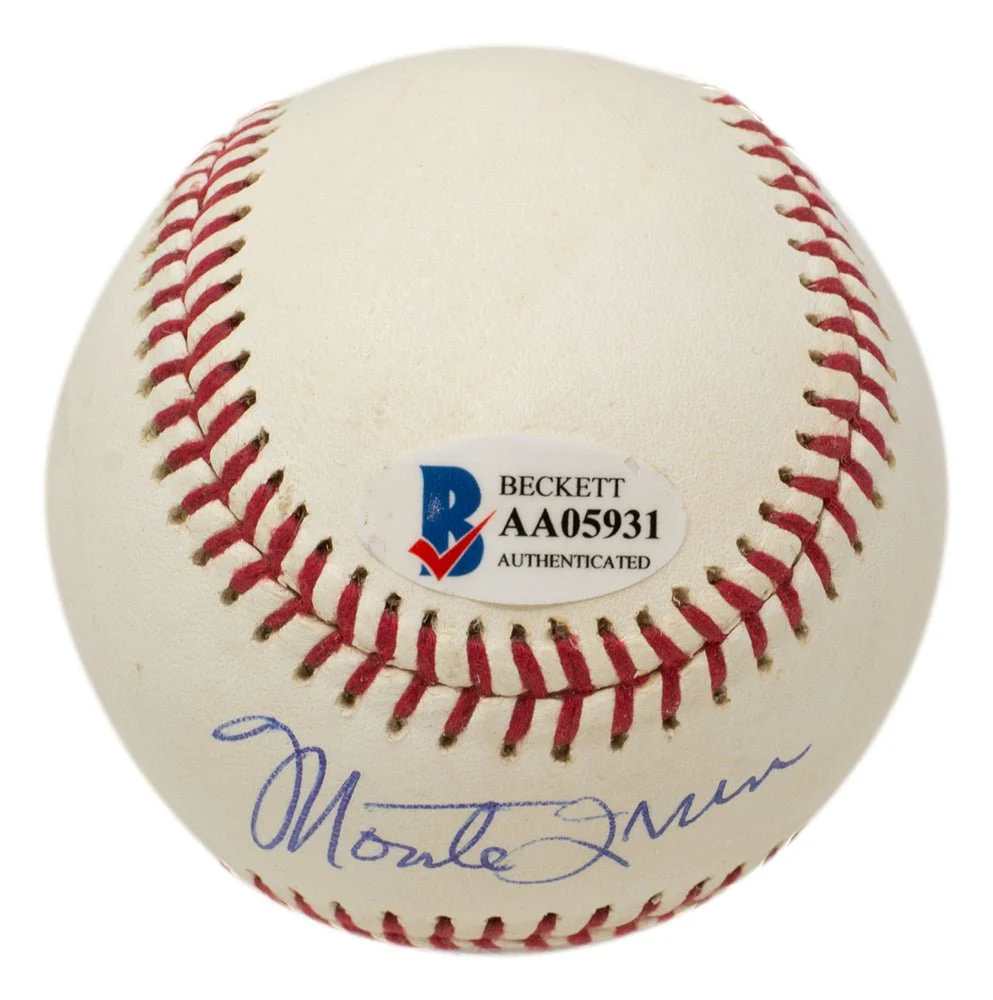 Willie Mays Monte Irvin Dual Signed Giants Baseball BAS LOA AA05931 - Image 3