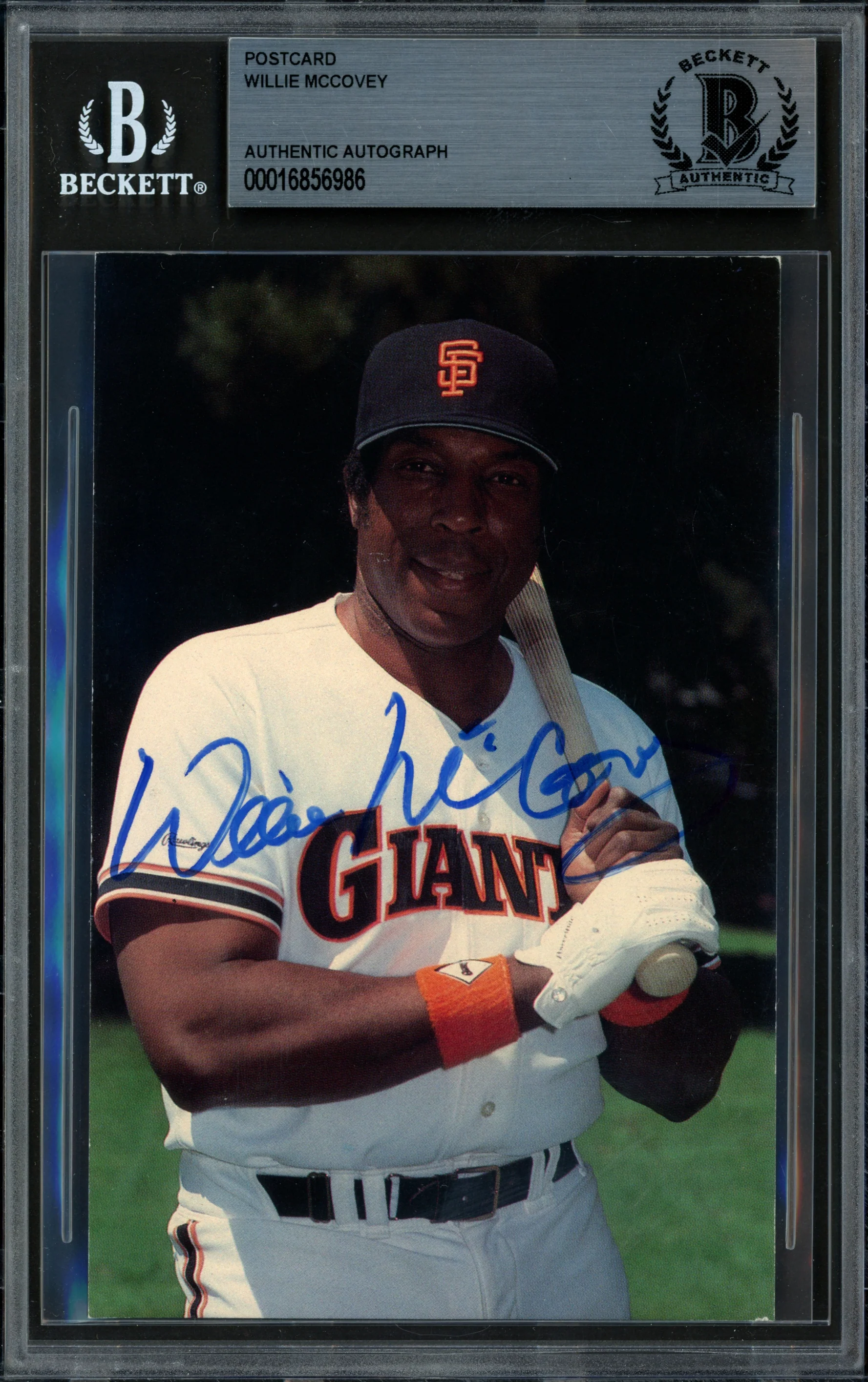 Willie McCovey Autographed Postcard San Francisco Giants Beckett BAS #16856986 - Image 3