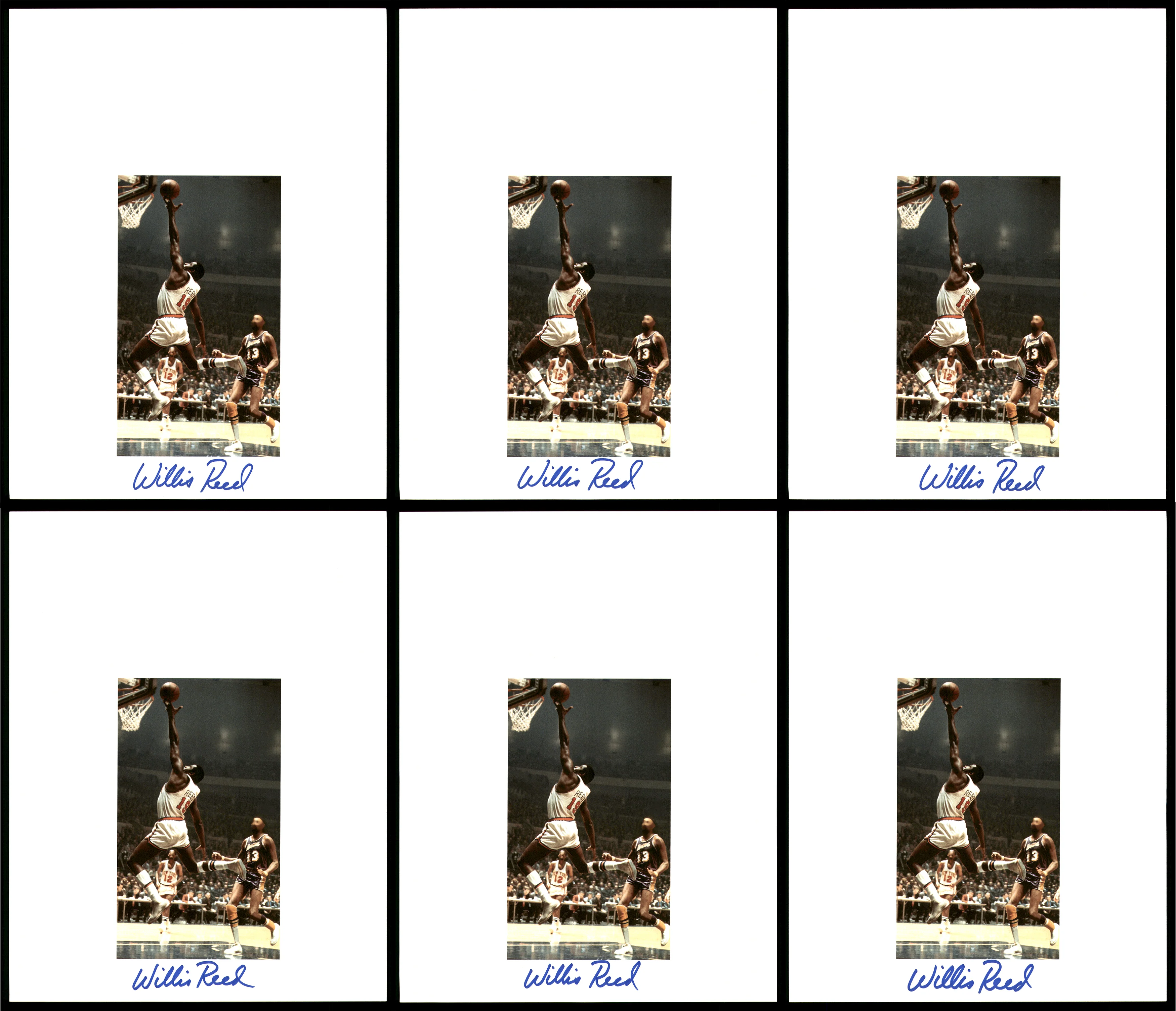 Willis Reed Autographed 8.5x11 Photo 12 Count Lot New York Knicks SKU #194018