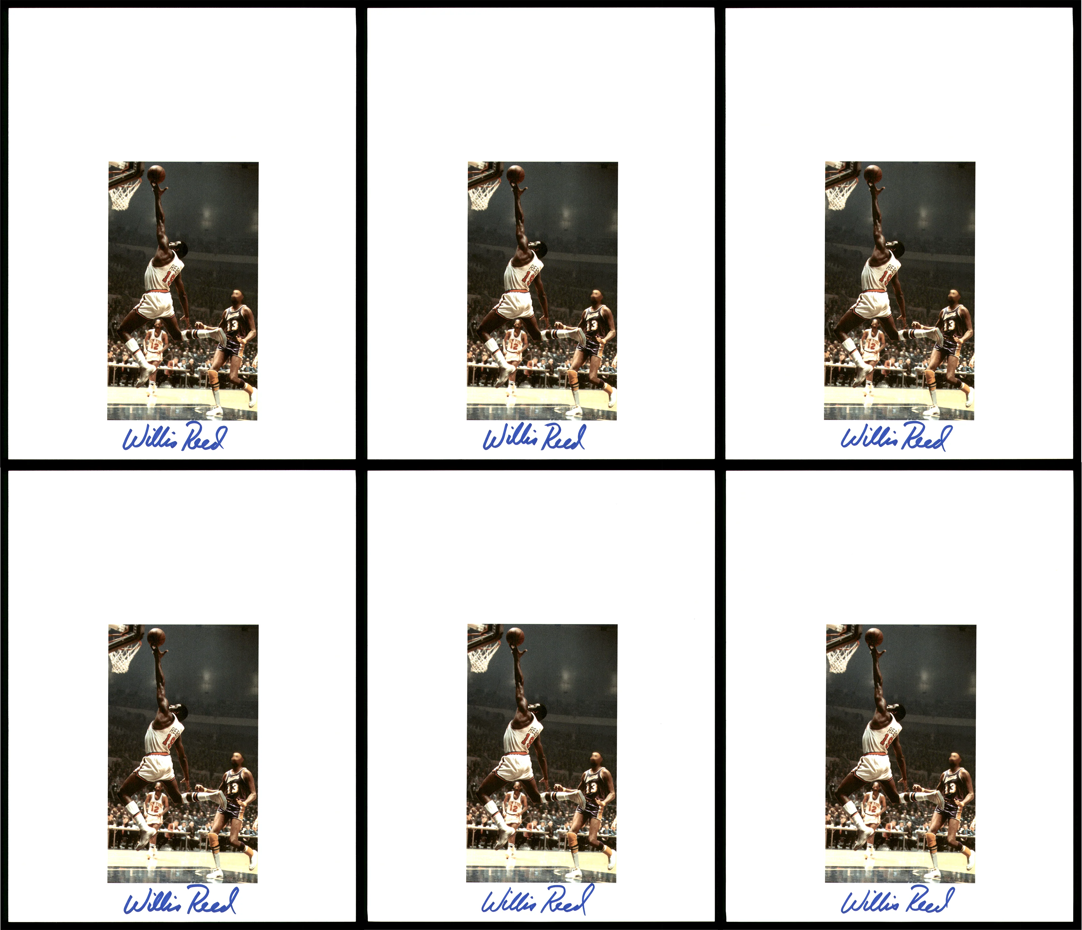 Willis Reed Autographed 8.5x11 Photo 12 Count Lot New York Knicks SKU #194018 - Image 2
