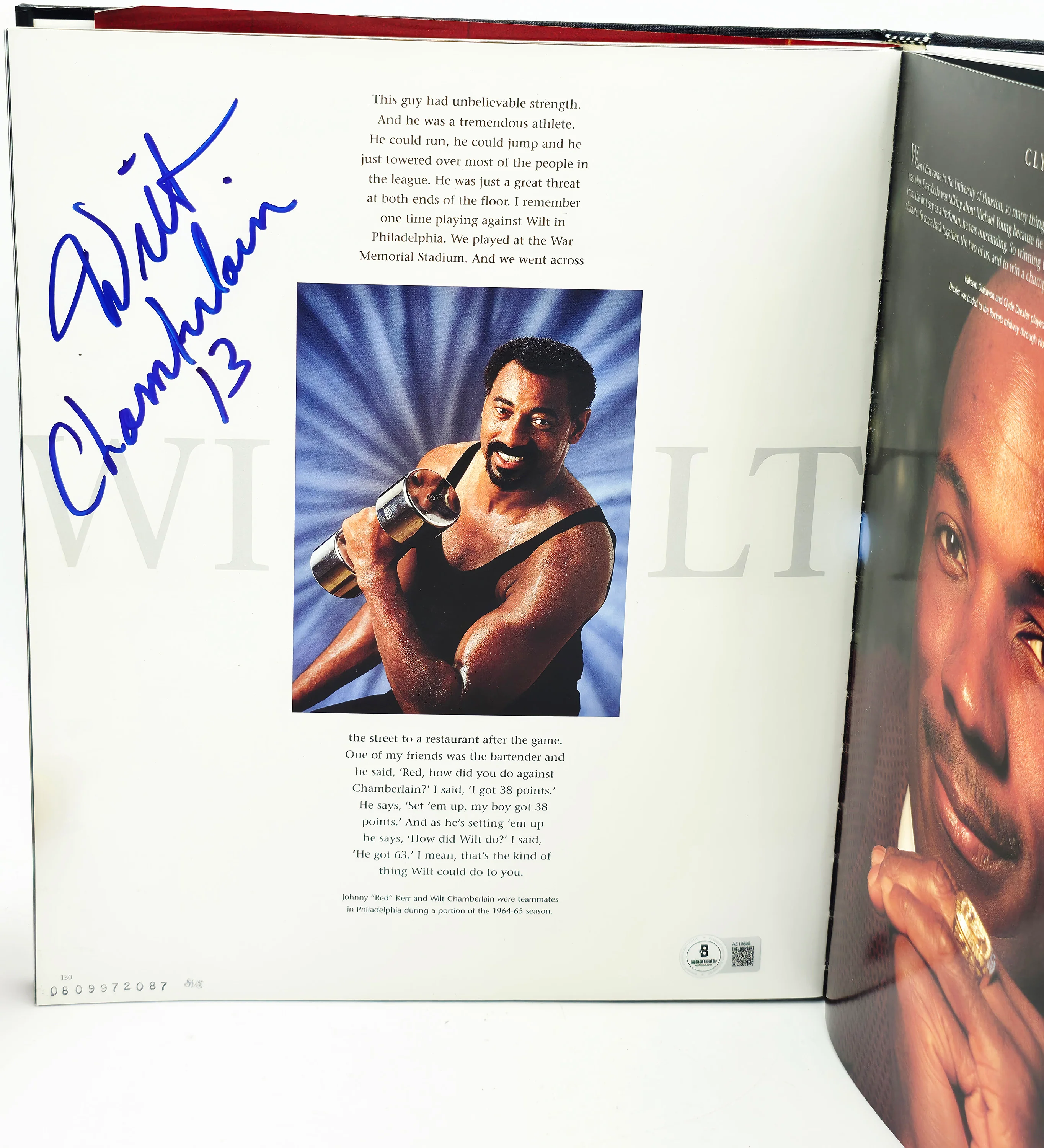 Wilt Chamberlain Autographed "NBA at 50" Book Los Angeles Lakers Beckett BAS #AE16688 - Image 2