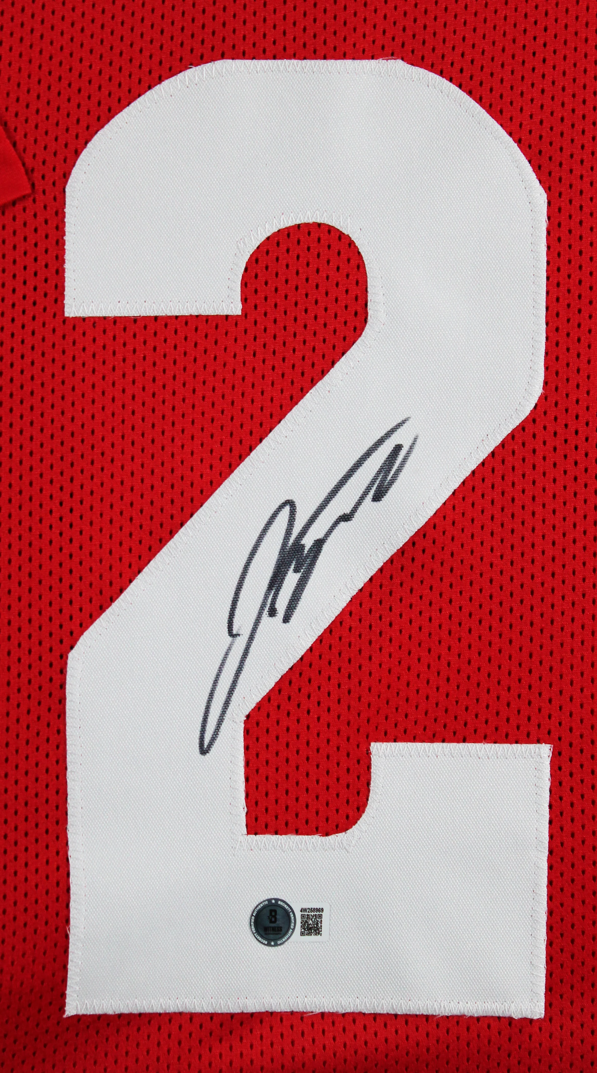 Wisconsin Jonathan Taylor Authentic Signed Red Pro Style Framed Jersey BAS - Image 3