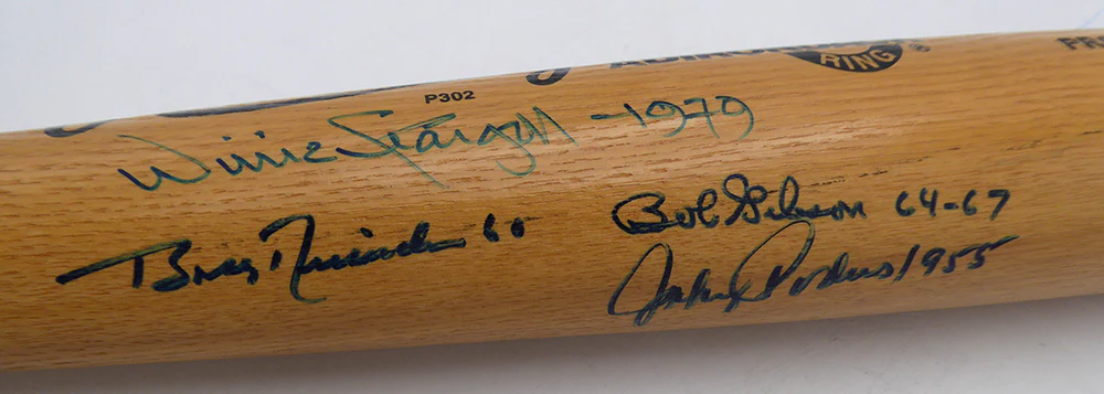 World Series MVP's Autographed Rawlings Bat With 10 Signatures Including Reggie Jackson Beckett BAS QR #AE49010 - Image 5