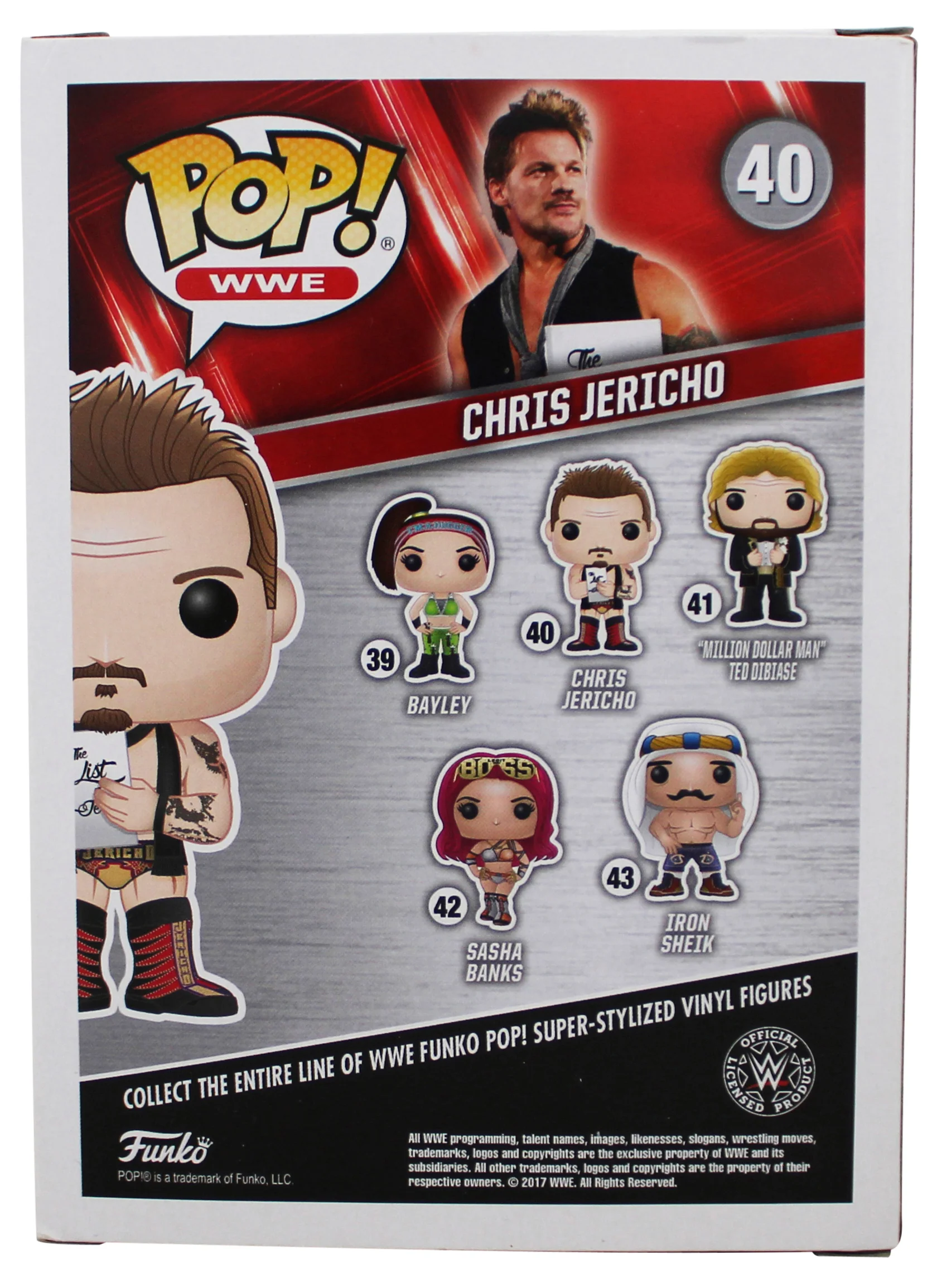 WWE Chris Jericho Authentic Signed #40 Funko Pop Vinyl Figure JSA #CD80419 - Image 5
