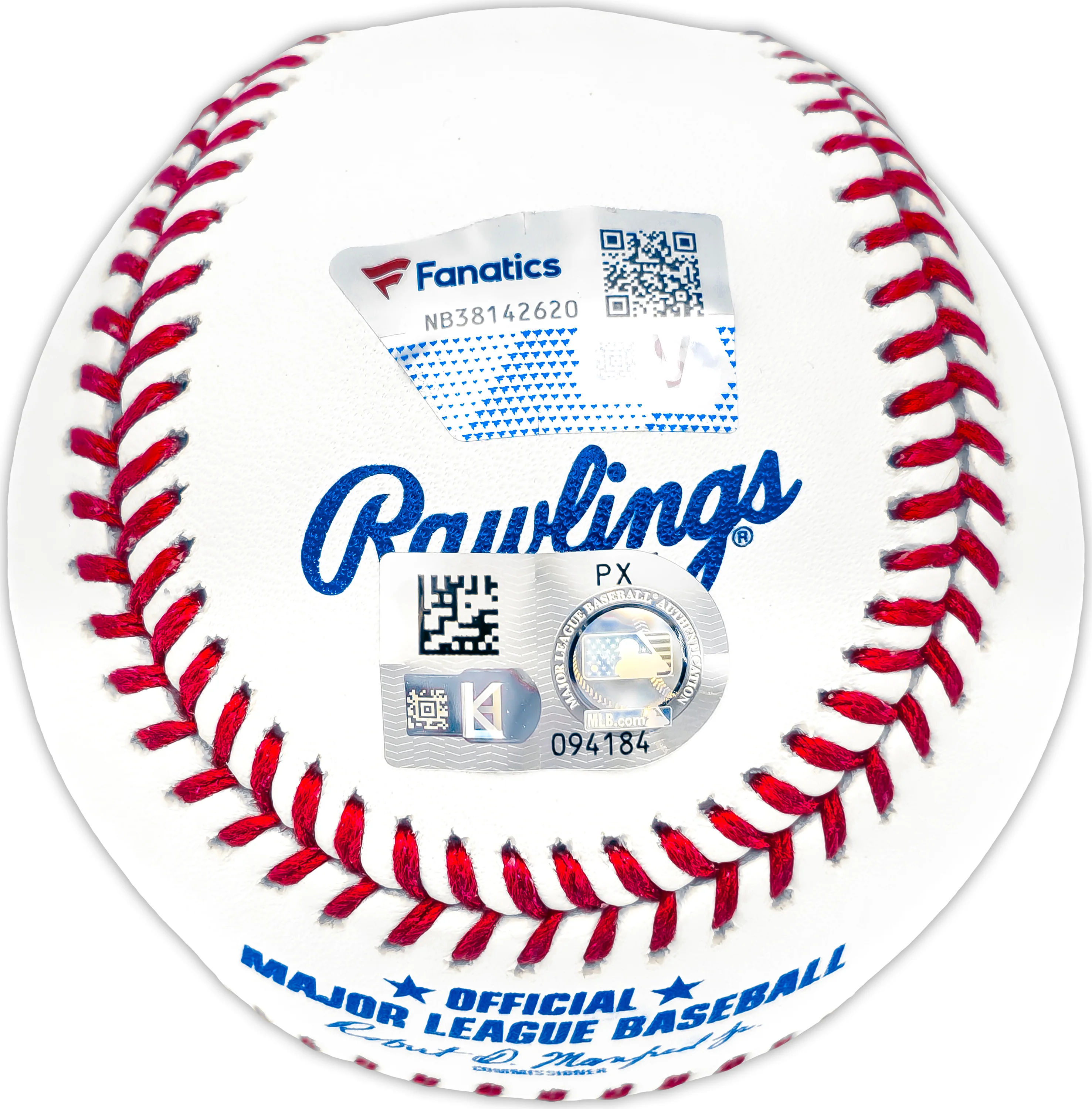 Wyatt Langford Autographed Official MLB Baseball Texas Rangers Fanatics and MLB Holo Stock #232808 - Image 3