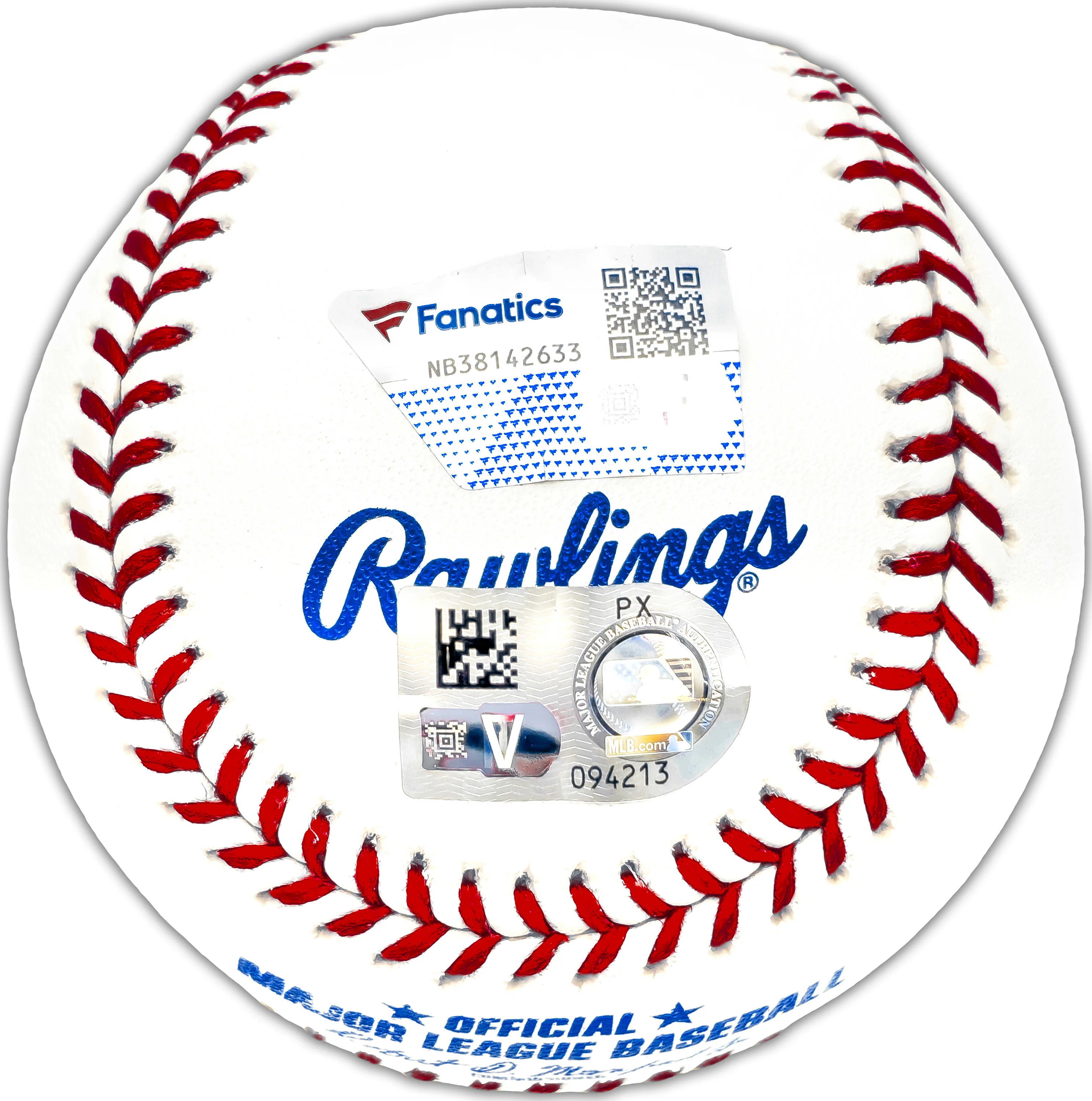 Wyatt Langford Autographed Official MLB Baseball Texas Rangers "MLB Debut 3-28-24" Fanatics and MLB Holo Stock #232809 - Image 3