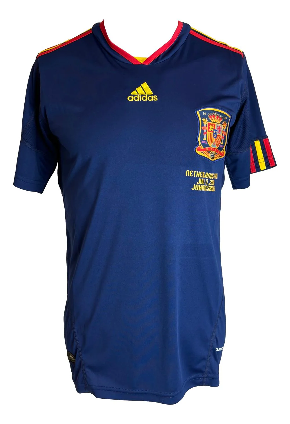 Xavi Signed Spain 2010 Adidas Navy Soccer Jersey BAS - Image 3