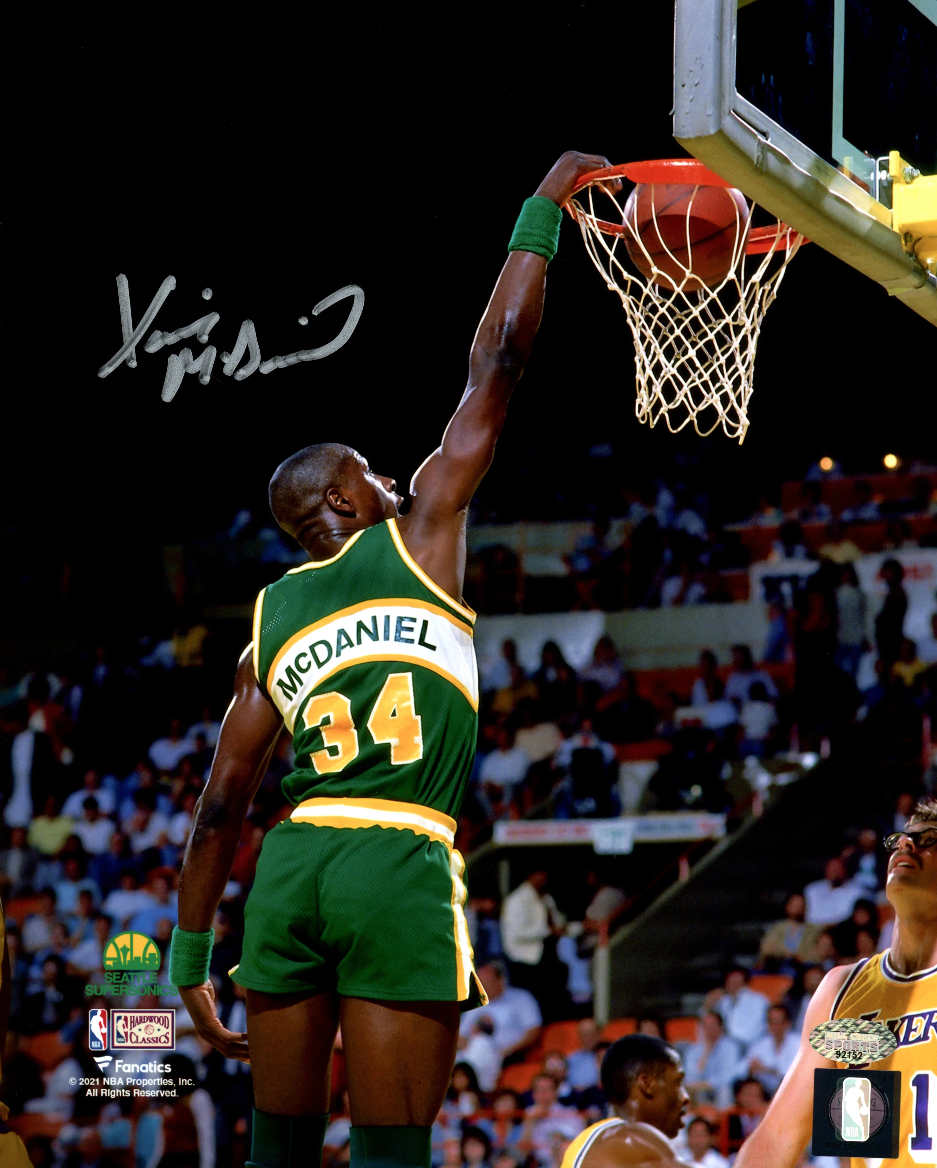 Xavier McDaniel Autographed Framed 8x10 Photo Seattle Supersonics MCS Holo Stock #254311 - Image 2