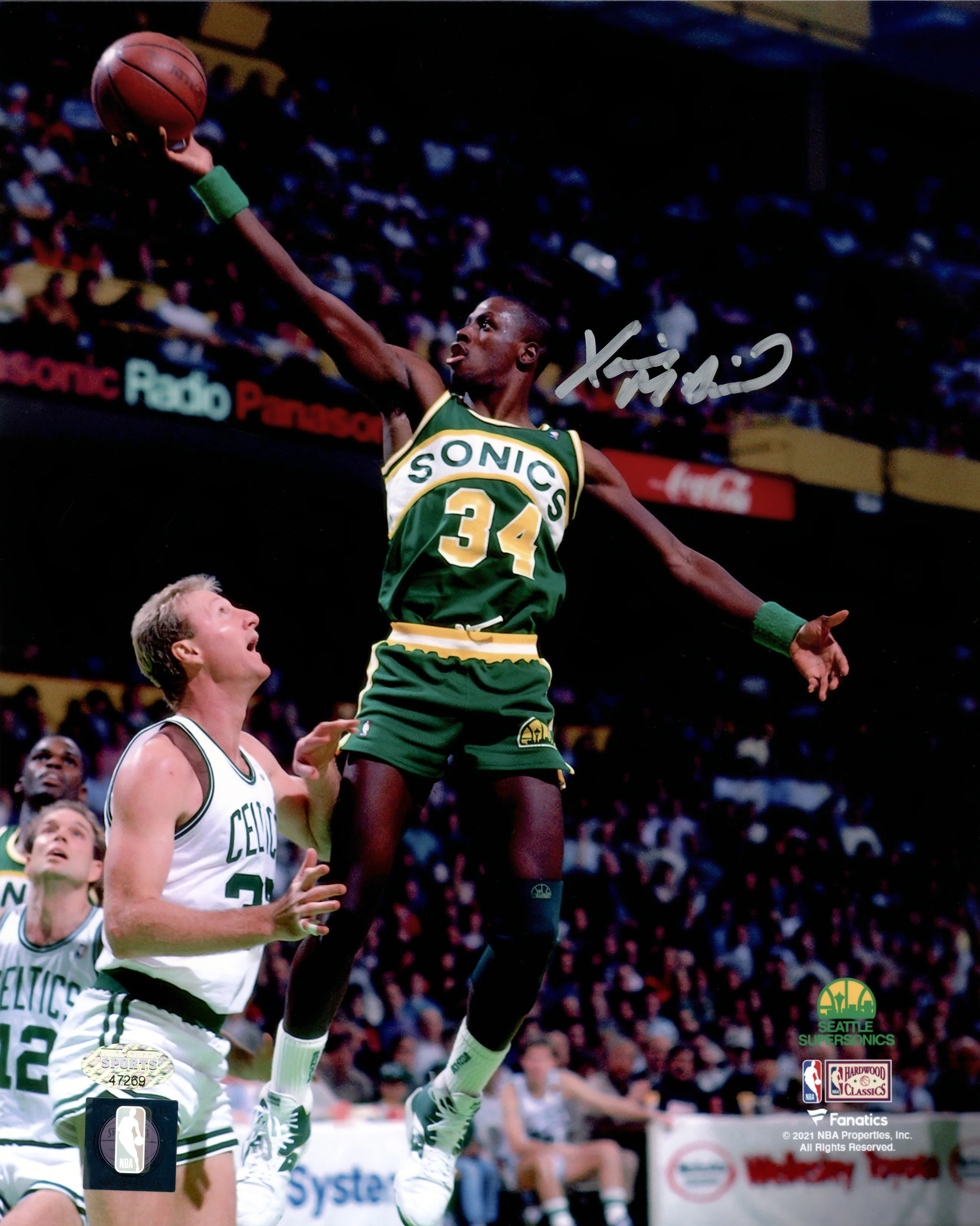 Xavier McDaniel Autographed Framed 8x10 Photo Seattle Supersonics MCS Holo Stock #256690 - Image 2