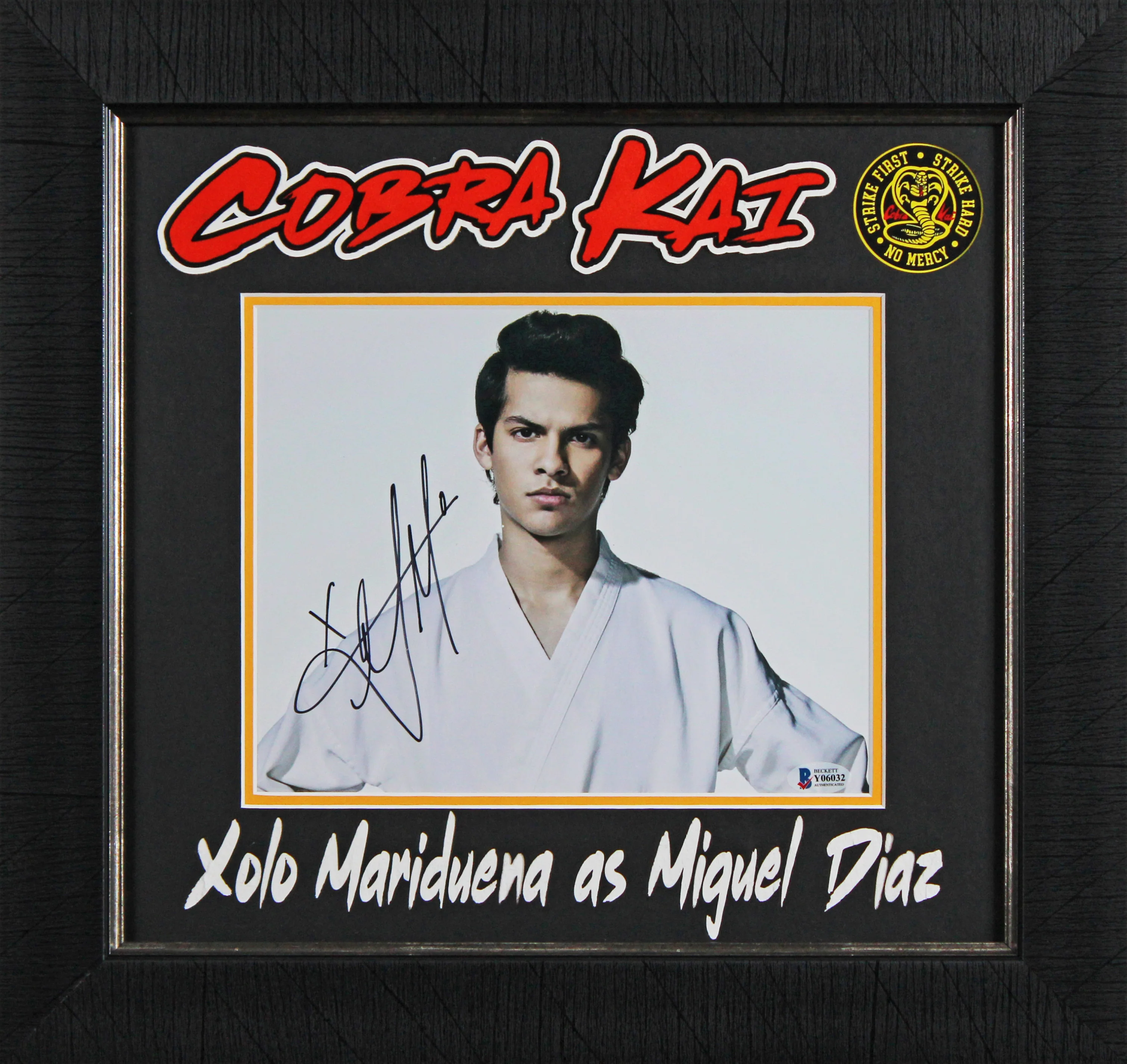 Xolo Mariduena Cobra Kai Authentic Signed 8x10 Framed Photo BAS #Y06032 - Image 2