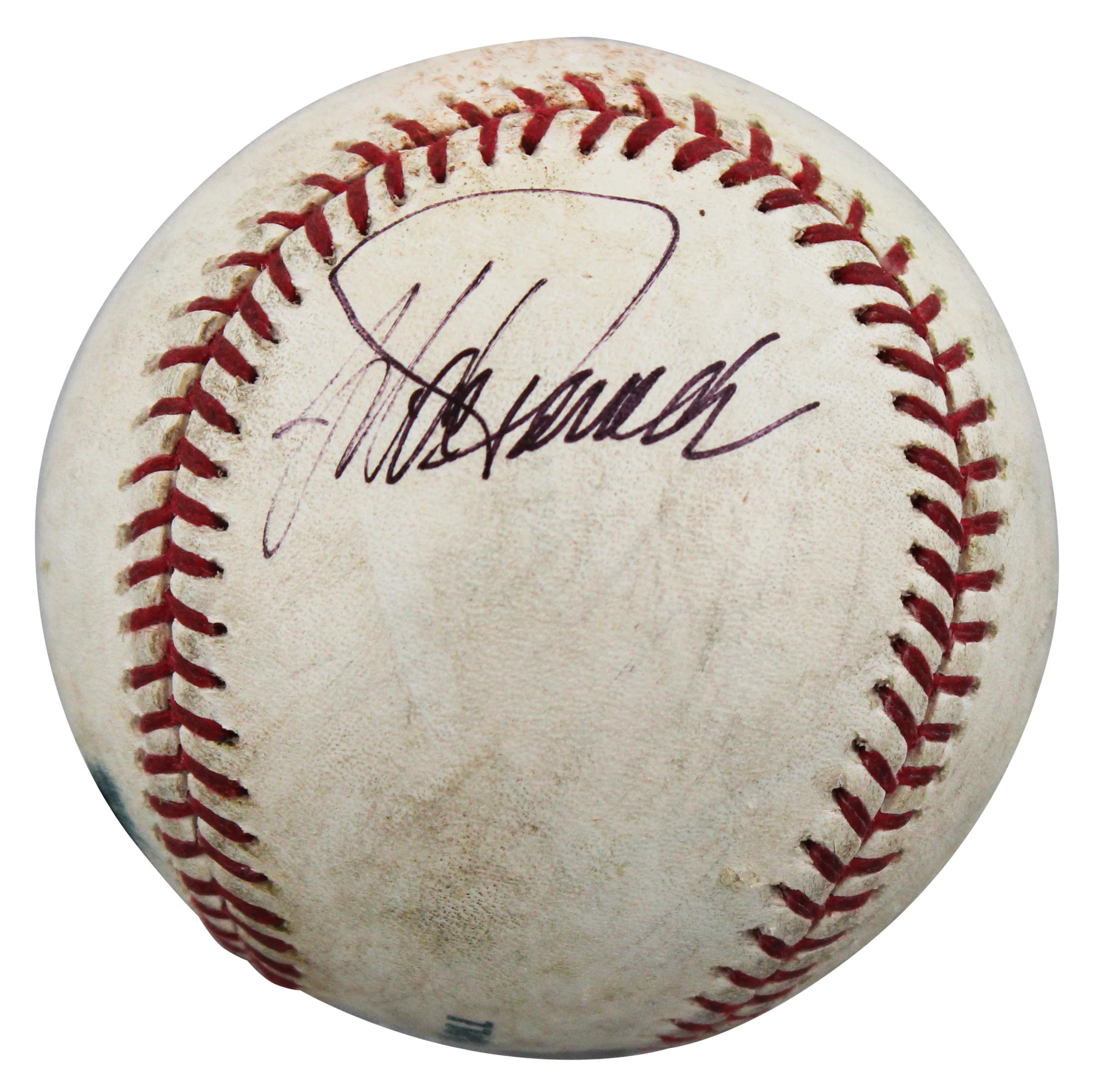 Yankees Jorge Posada Authentic Signed Game Used Selig OML Baseball BAS #BV70333 - Image 3