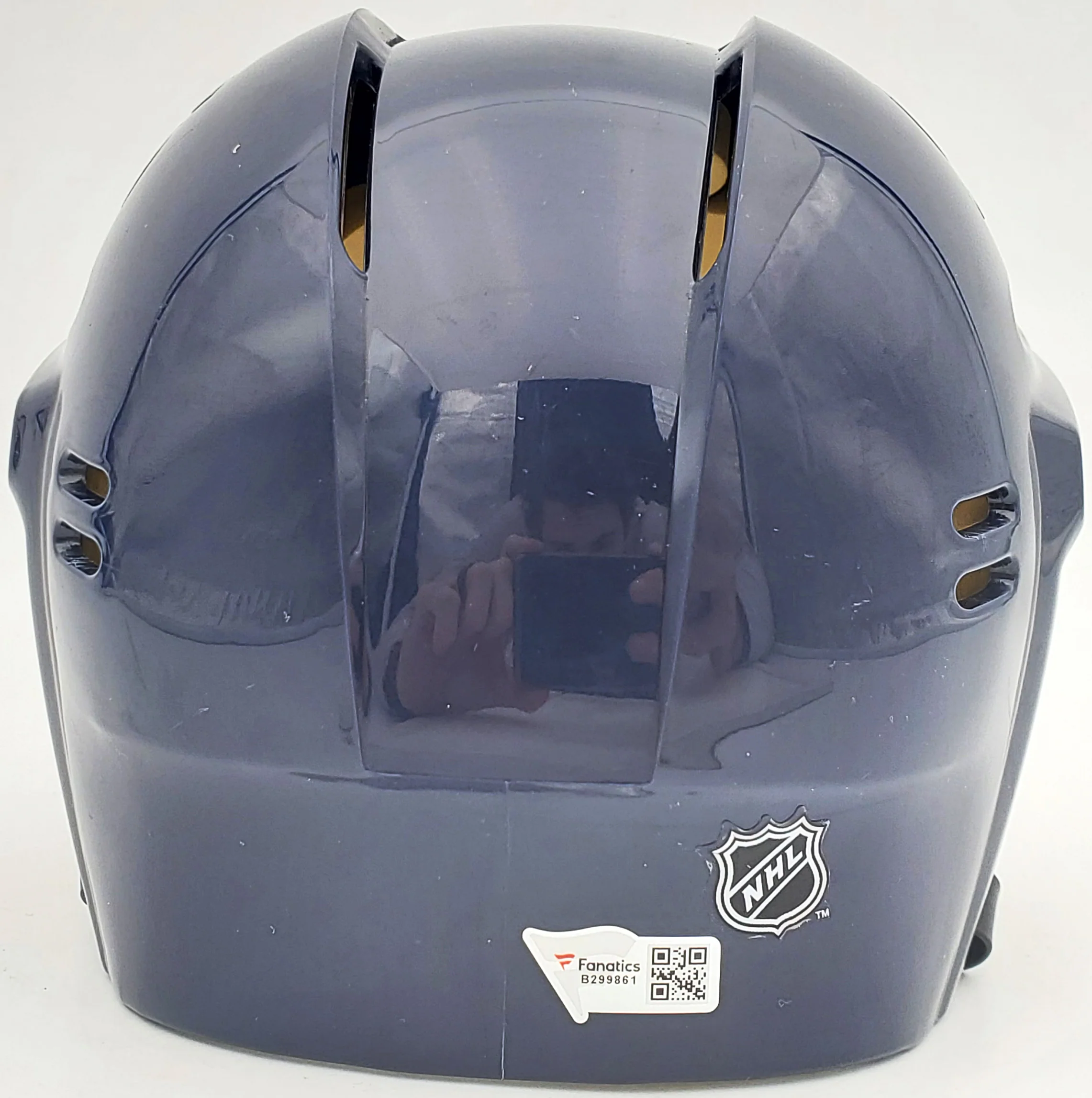 Yanni Gourde Autographed Seattle Kraken Blue Mini Helmet Fanatics Holo Stock #200295 - Image 3