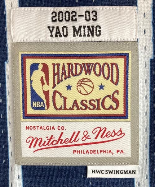 Yao Ming Signed Houston Rockets 2002-03 M&N Hardwood Classics Jersey BAS - Image 4
