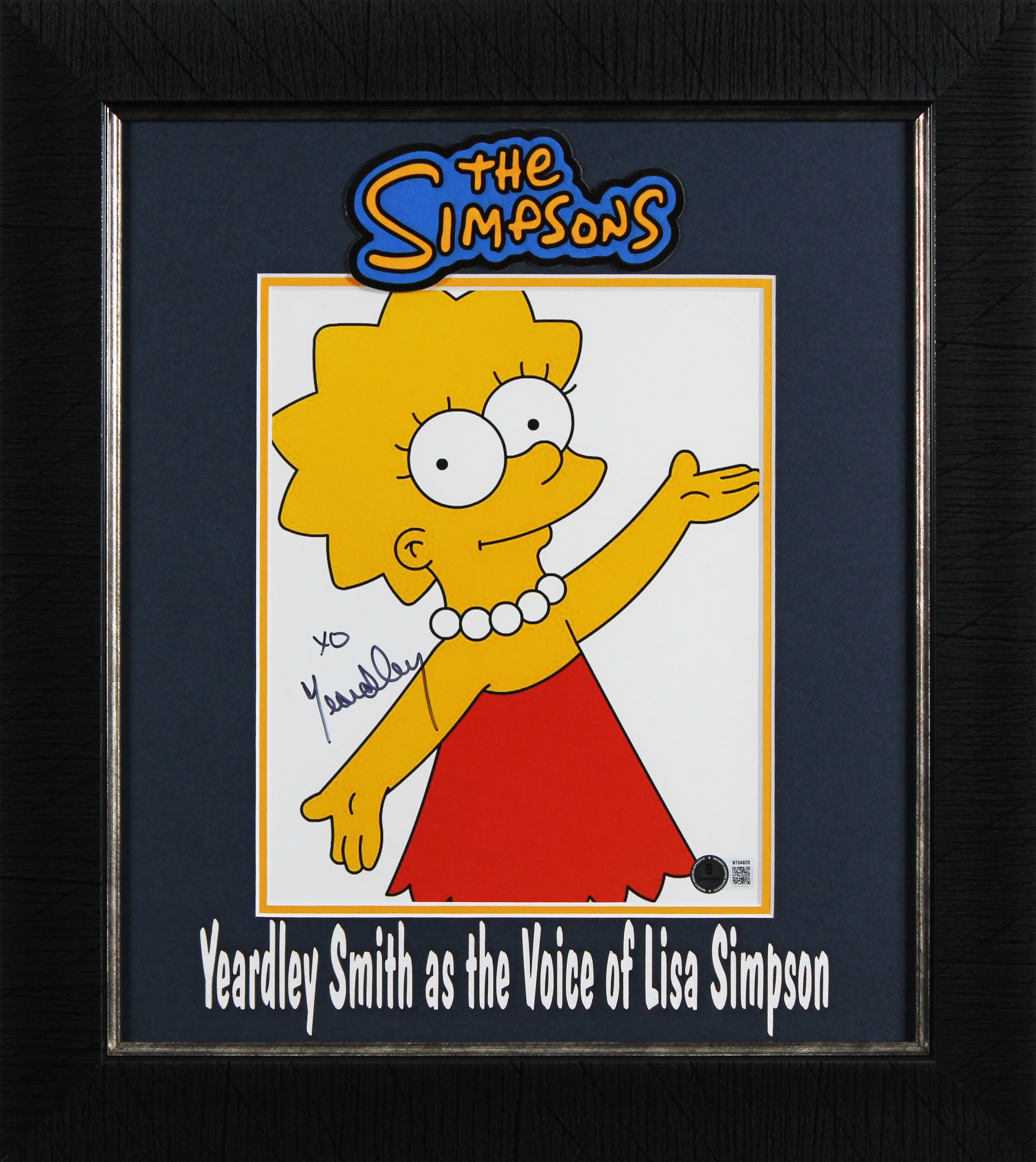 Yeardley Smith The Simpsons Authentic Signed 8x10 Framed Photo BAS #BT04820 - Image 2