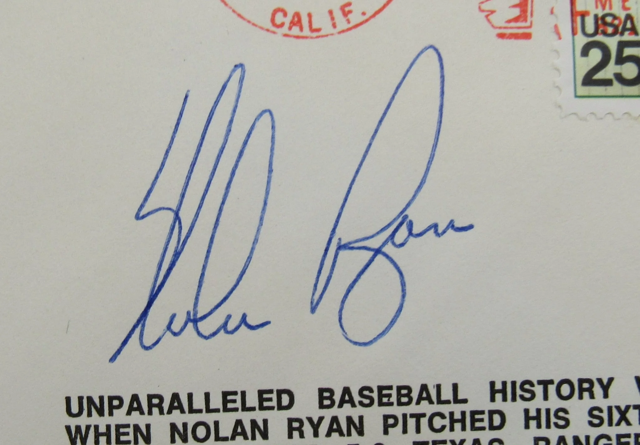 Nolan Ryan Signed Auto Envelope JSA CM07354 - Image 2