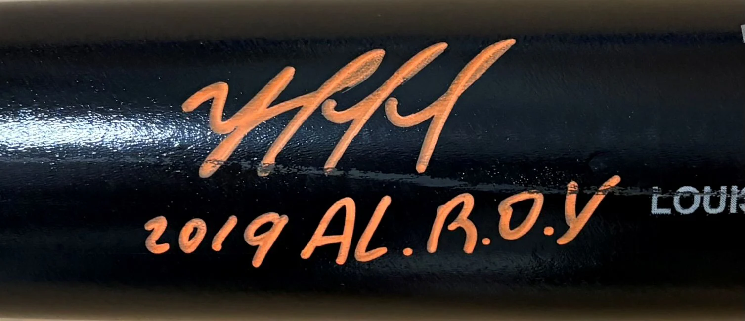 Yordan Alvarez Astros Signed Black Louisville Slugger Bat 2019 AL ROY BAS - Image 2