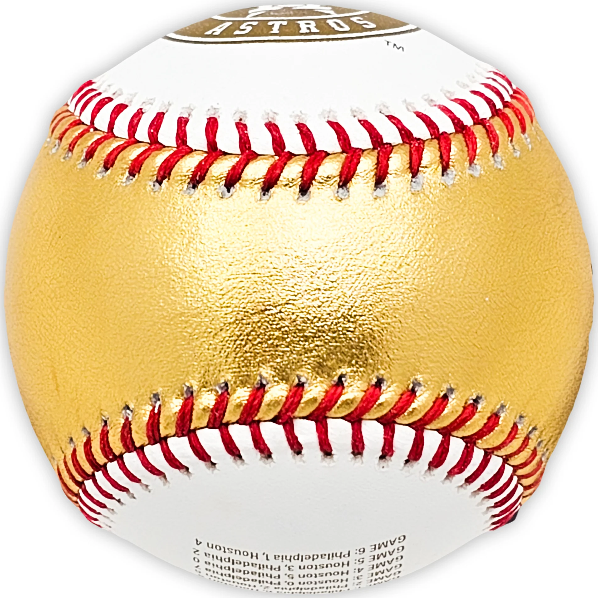 Yordan Alvarez Autographed Official 2022 Gold World Series Gold MLB Baseball Houston Astros Beckett BAS Witness Stock #215396 - Image 5