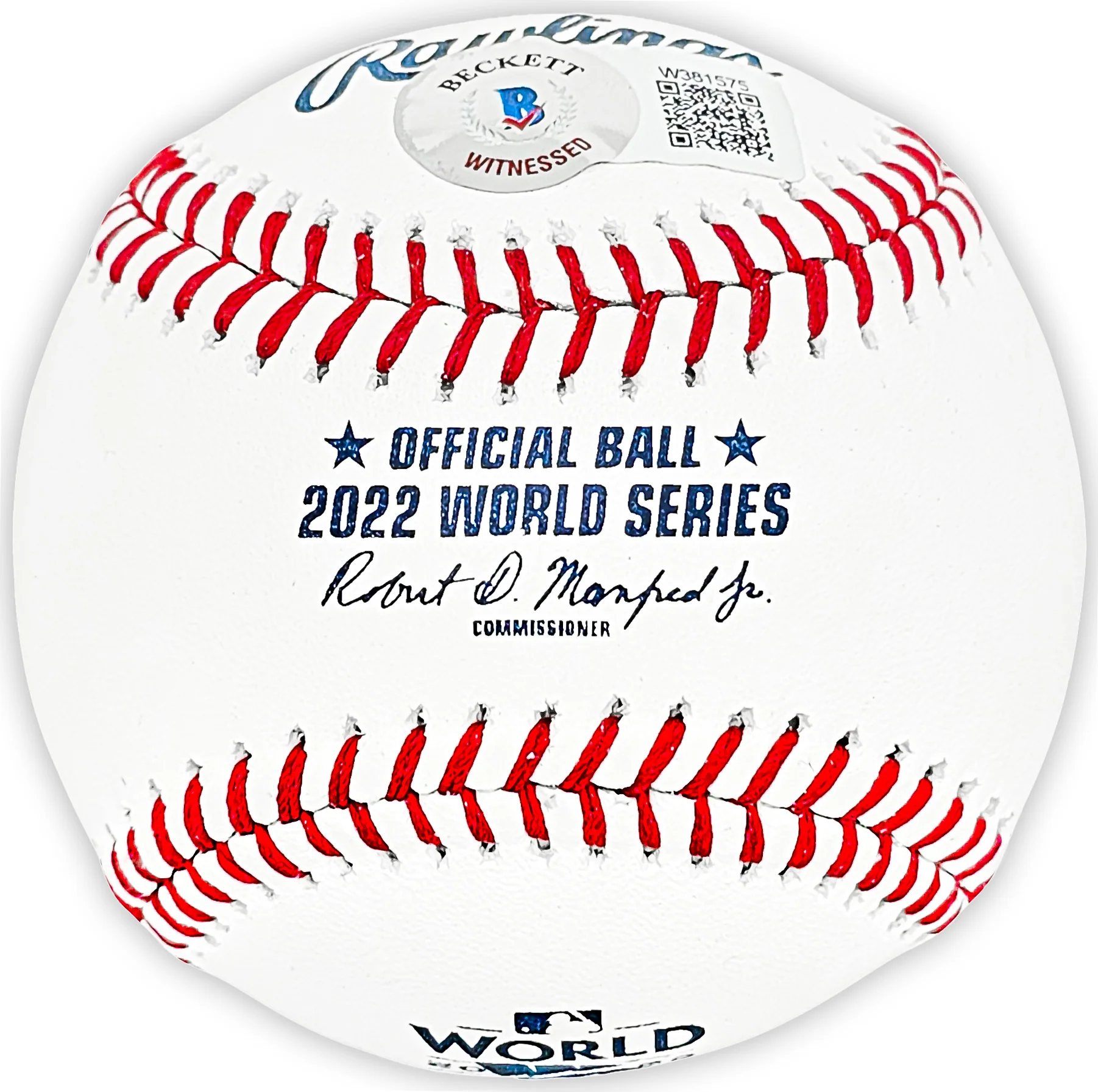 Yordan Alvarez Autographed Official 2022 World Series MLB Baseball Houston Astros "2022 WS Winning 3-Run HR" Beckett BAS Witness Stock #215397 - Image 3