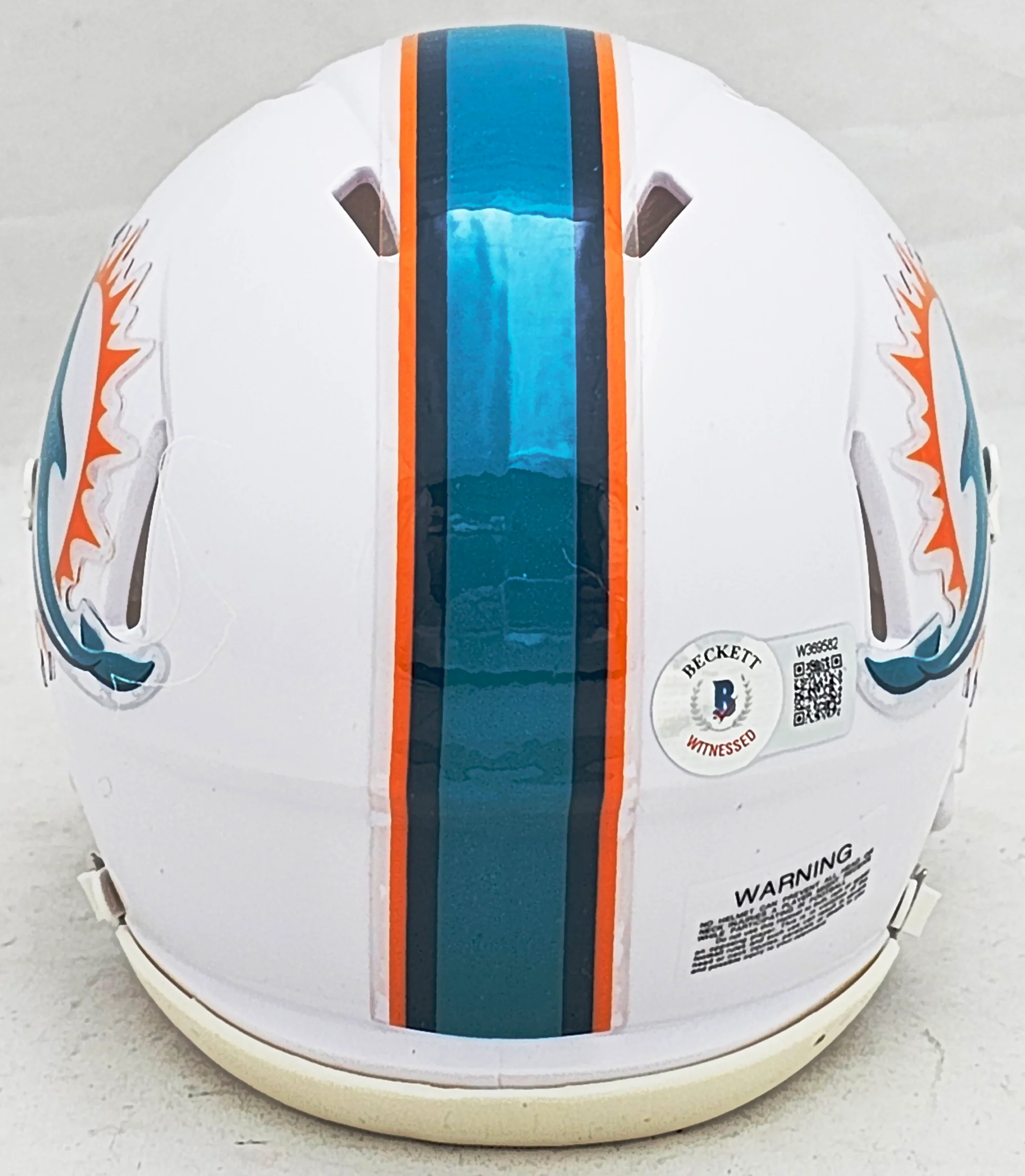 Zach Thomas Autographed Miami Dolphins White Speed Mini Helmet "HOF 2023" Beckett BAS Witness Stock #215335 - Image 4