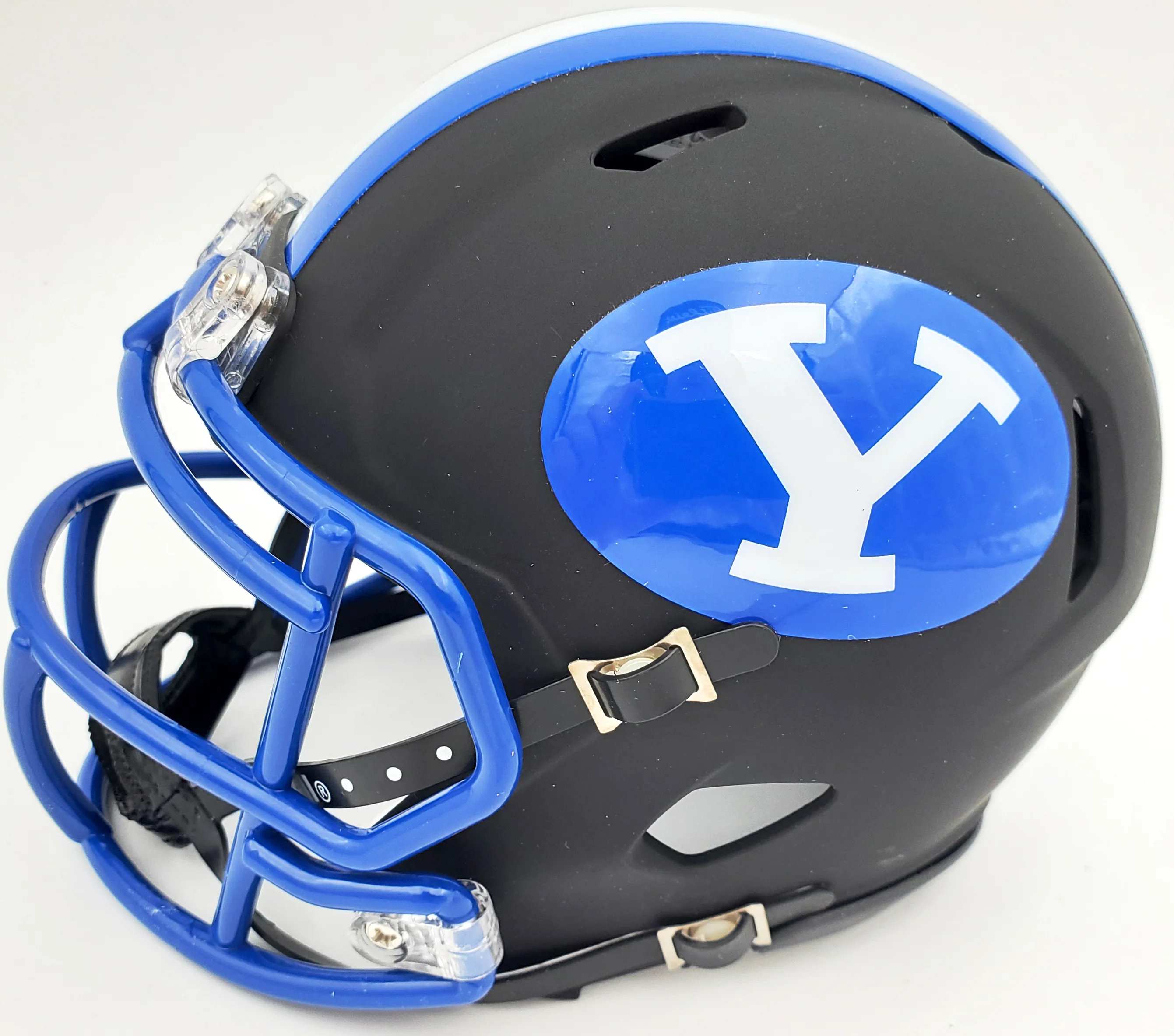 Zach Wilson Autographed BYU Cougars Black Speed Mini Helmet Beckett BAS Stock #191115 - Image 4
