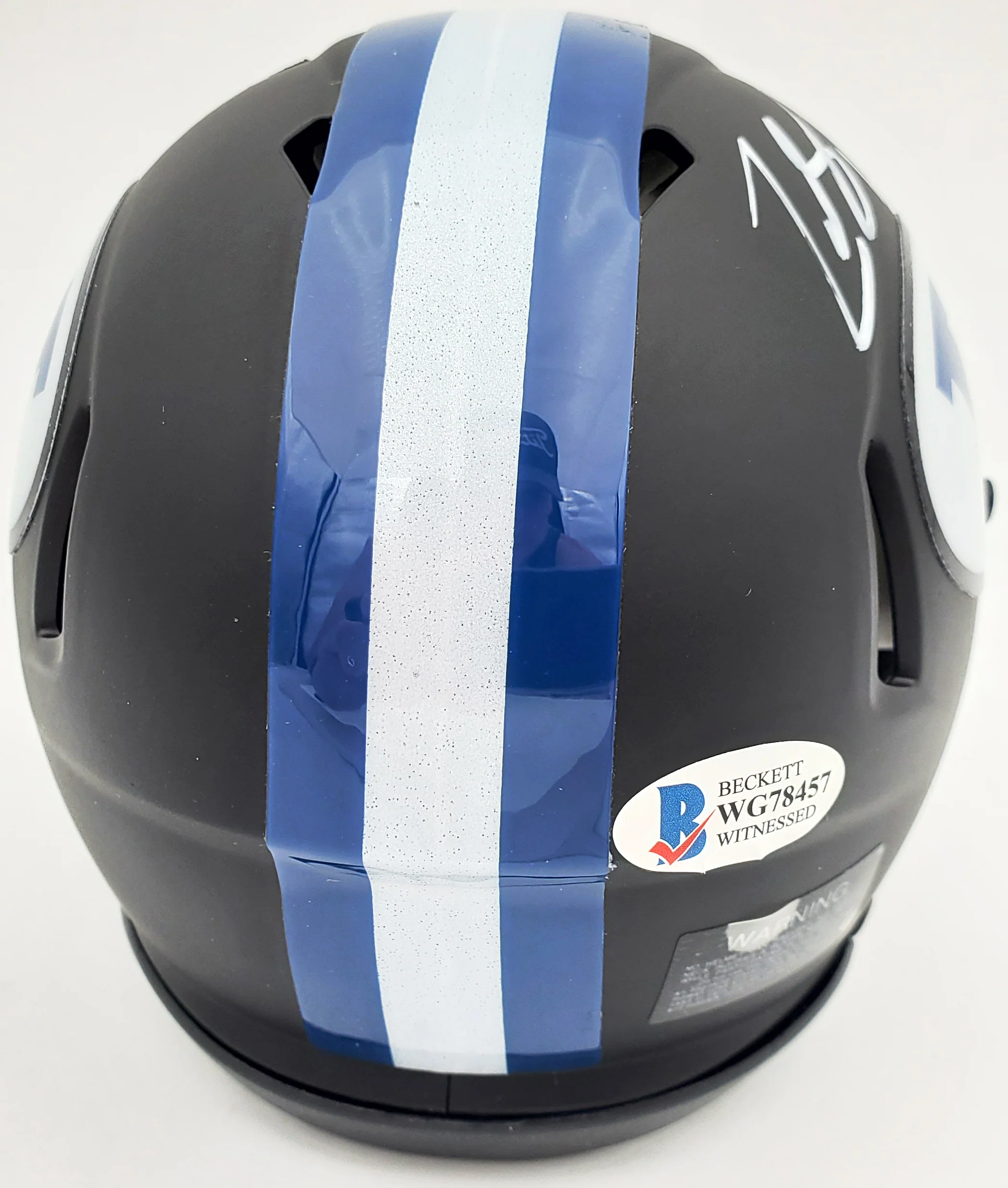 Zach Wilson Autographed BYU Cougars Matte Black Speed Mini Helmet Beckett BAS Stock #191116 - Image 3