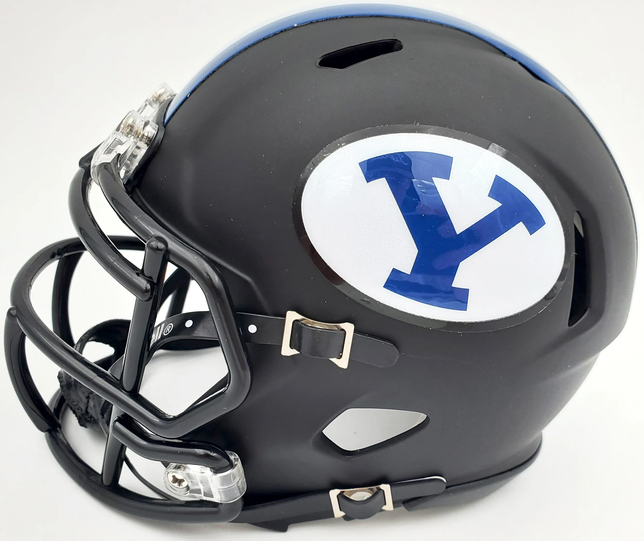 Zach Wilson Autographed BYU Cougars Matte Black Speed Mini Helmet Beckett BAS Stock #191116 - Image 4