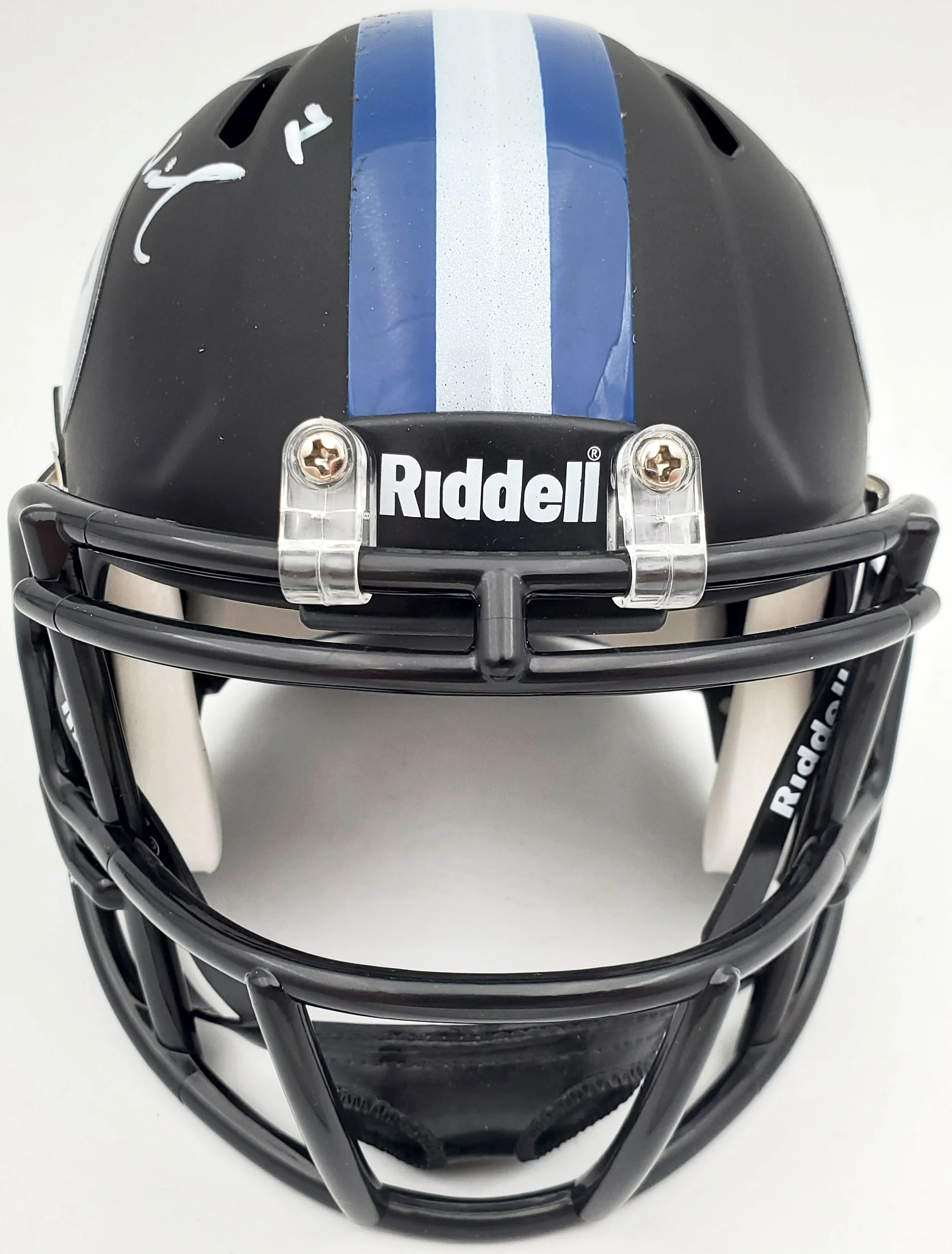 Zach Wilson Autographed BYU Cougars Matte Black Speed Mini Helmet Beckett BAS Stock #191116 - Image 5