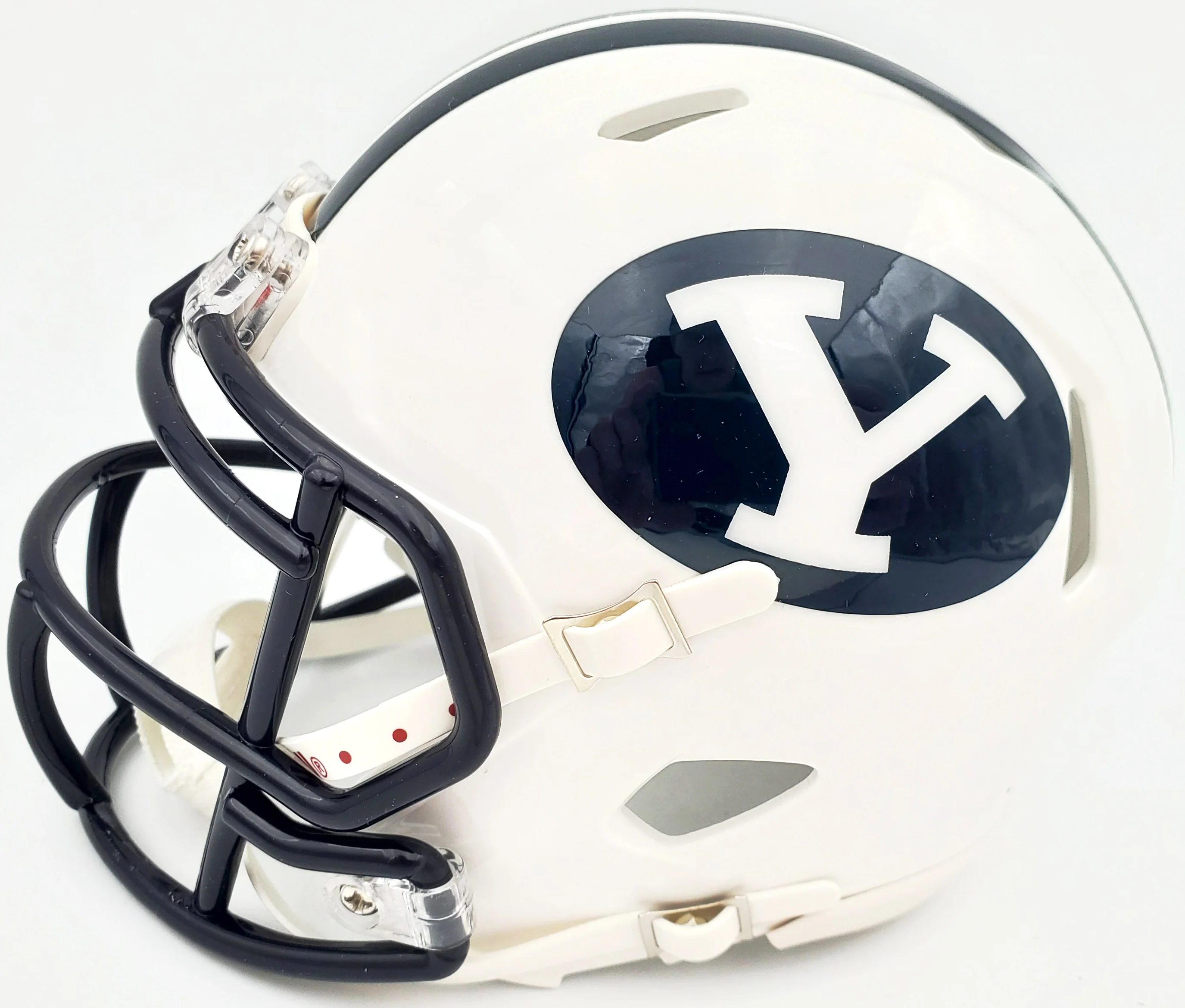 Zach Wilson Autographed BYU Cougars White Speed Mini Helmet Beckett BAS Stock #191114 - Image 4