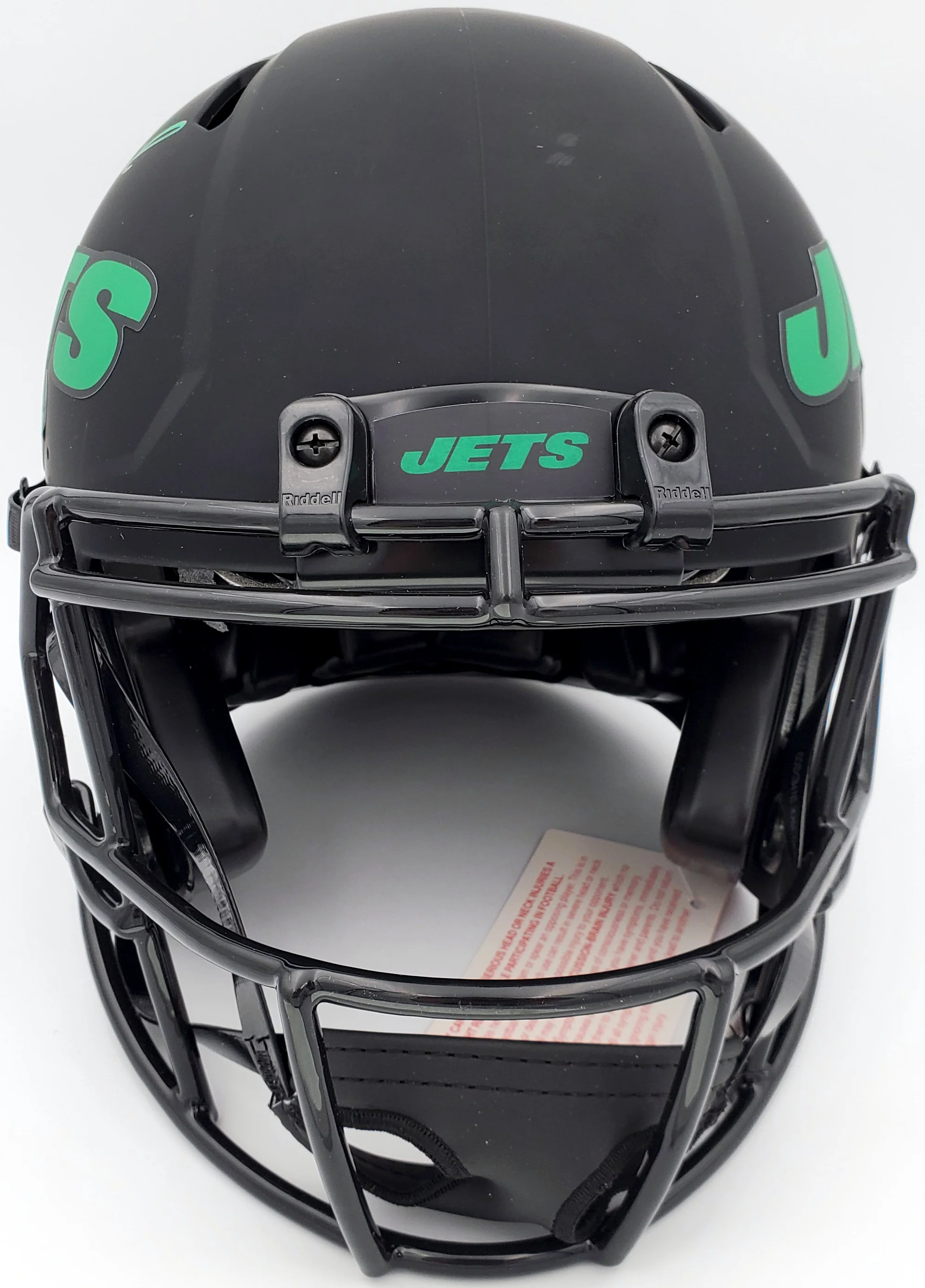 Zach Wilson Autographed New York Jets Eclipse Black Full Size Authentic Speed Helmet Beckett BAS QR Stock #194731 - Image 5