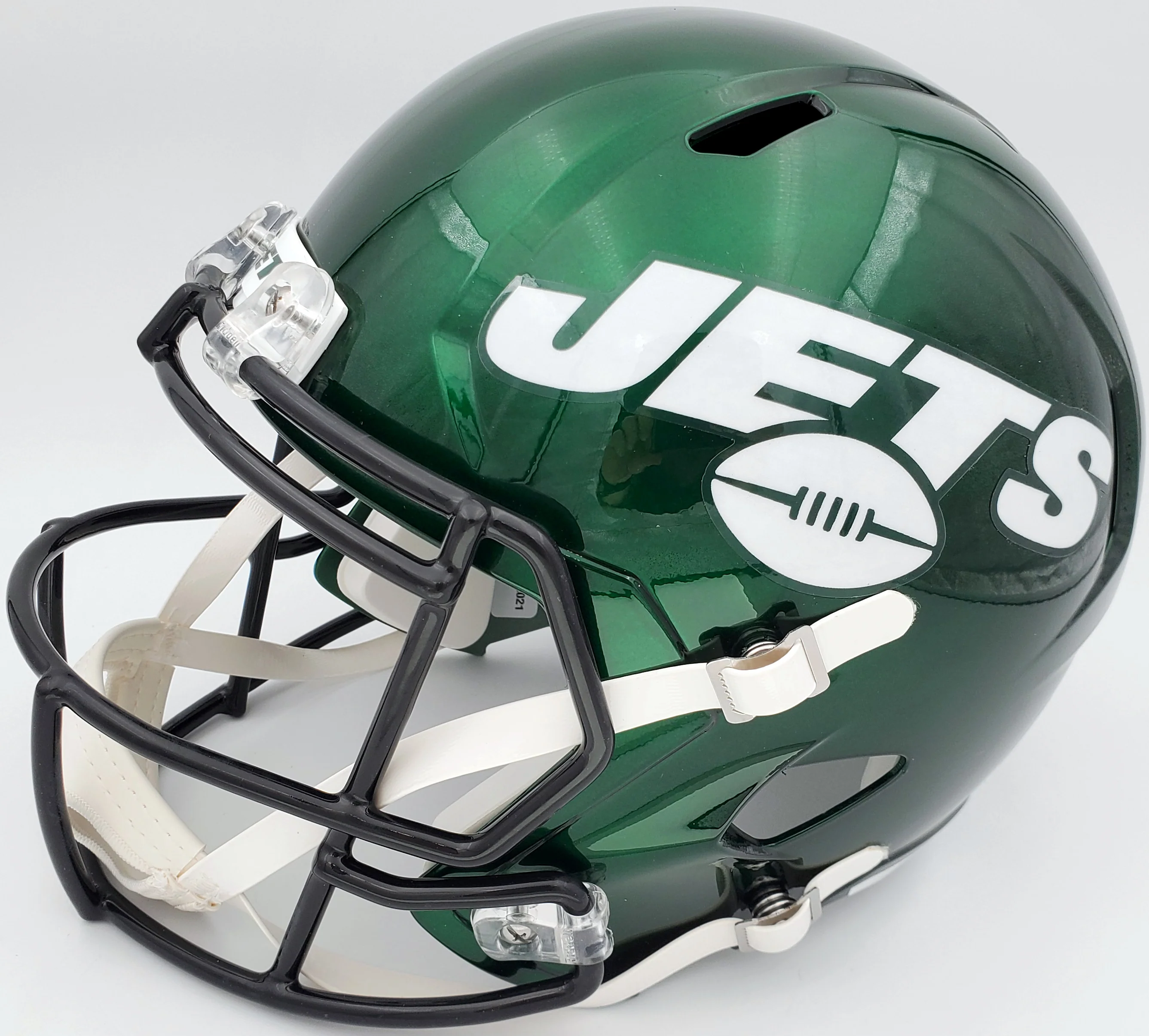 Zach Wilson Autographed New York Jets Green Full Size Replica Speed Helmet Beckett BAS QR Stock #194726 - Image 3