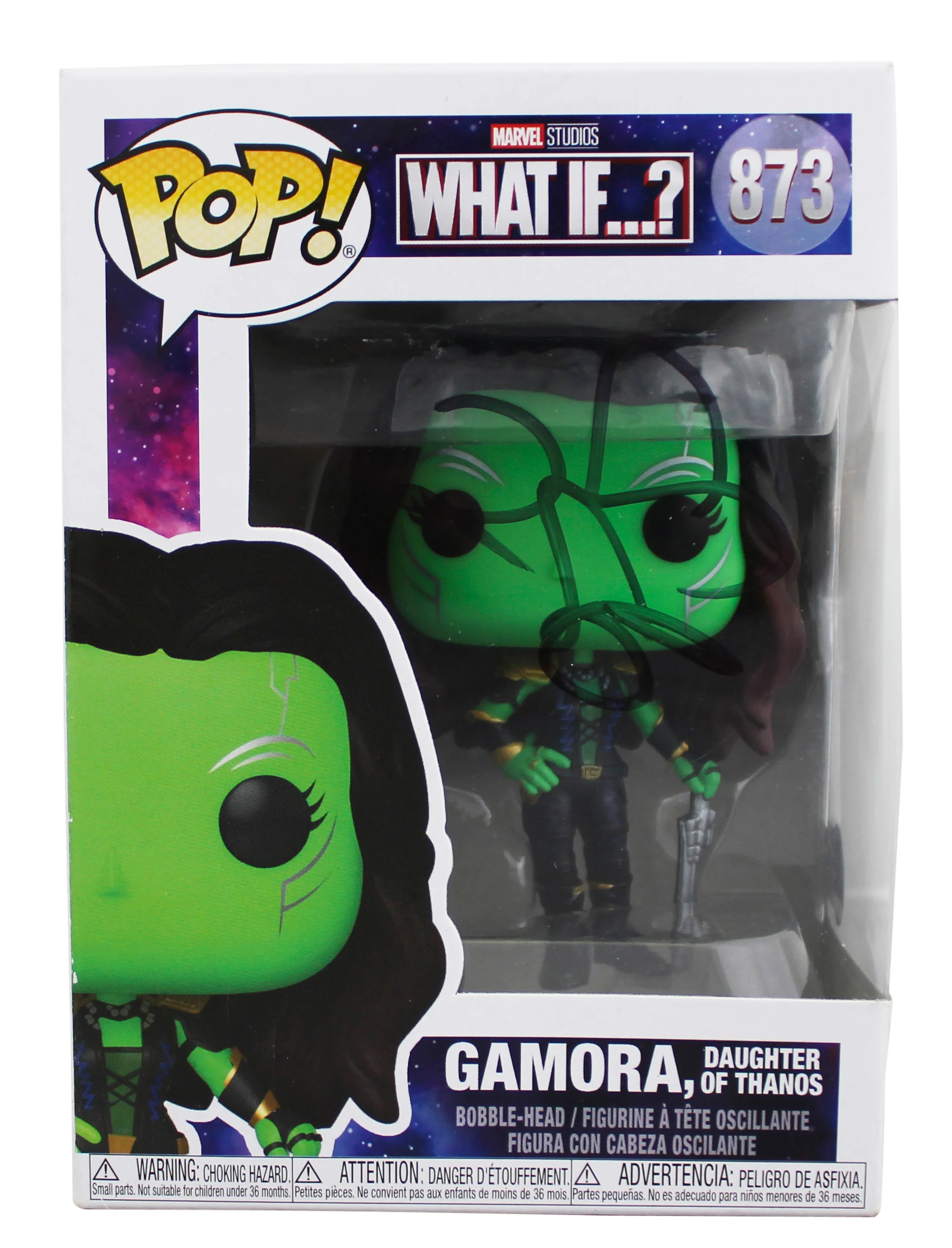 Zoe Saldana Guardians of the Galaxy Signed #873 Funko Pop Figure BAS #BP13136 - Image 2