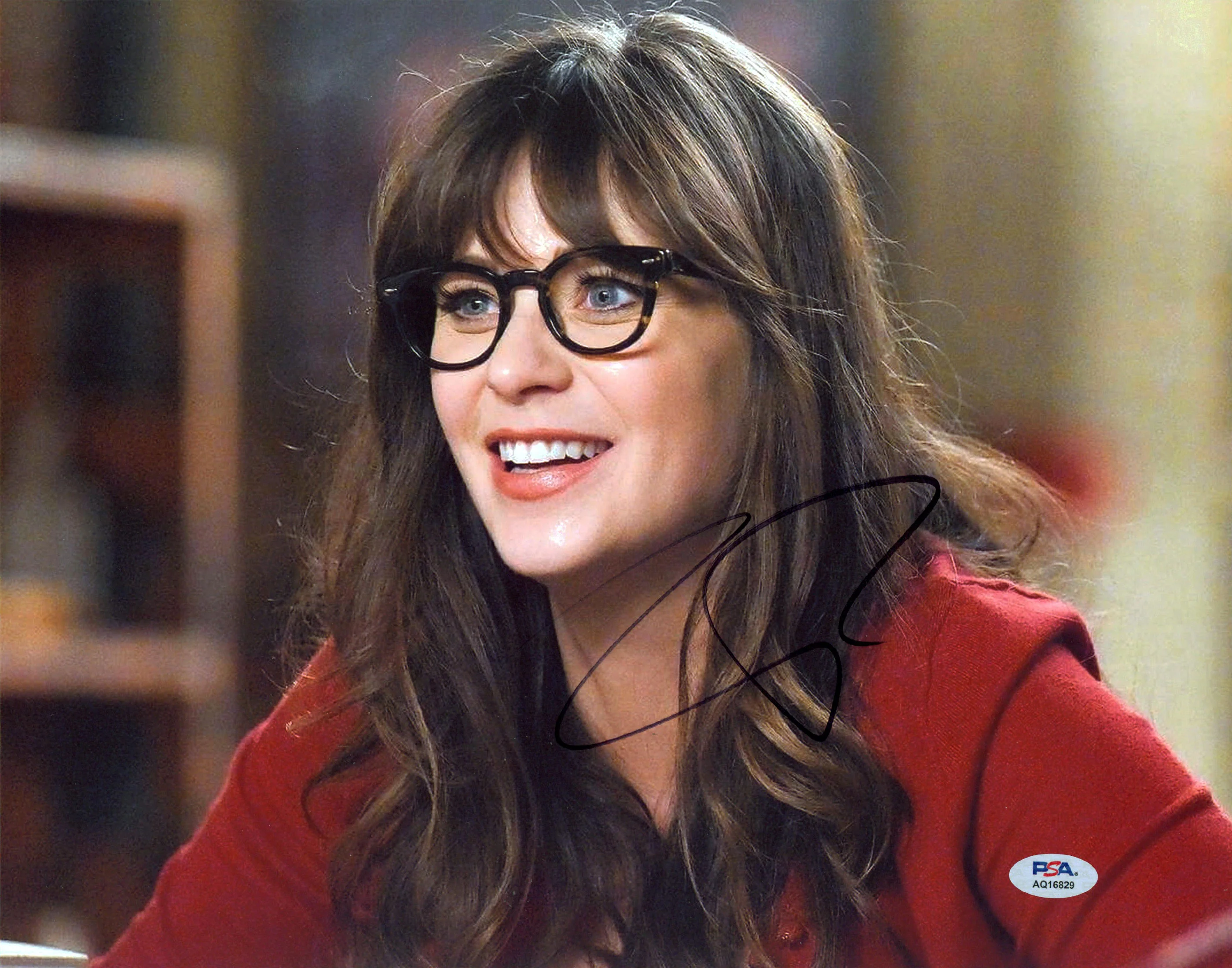 Zooey Deschanel New Girl Authentic Signed 11x14 Horizontal Photo PSA/DNA AQ16829 - Image 2